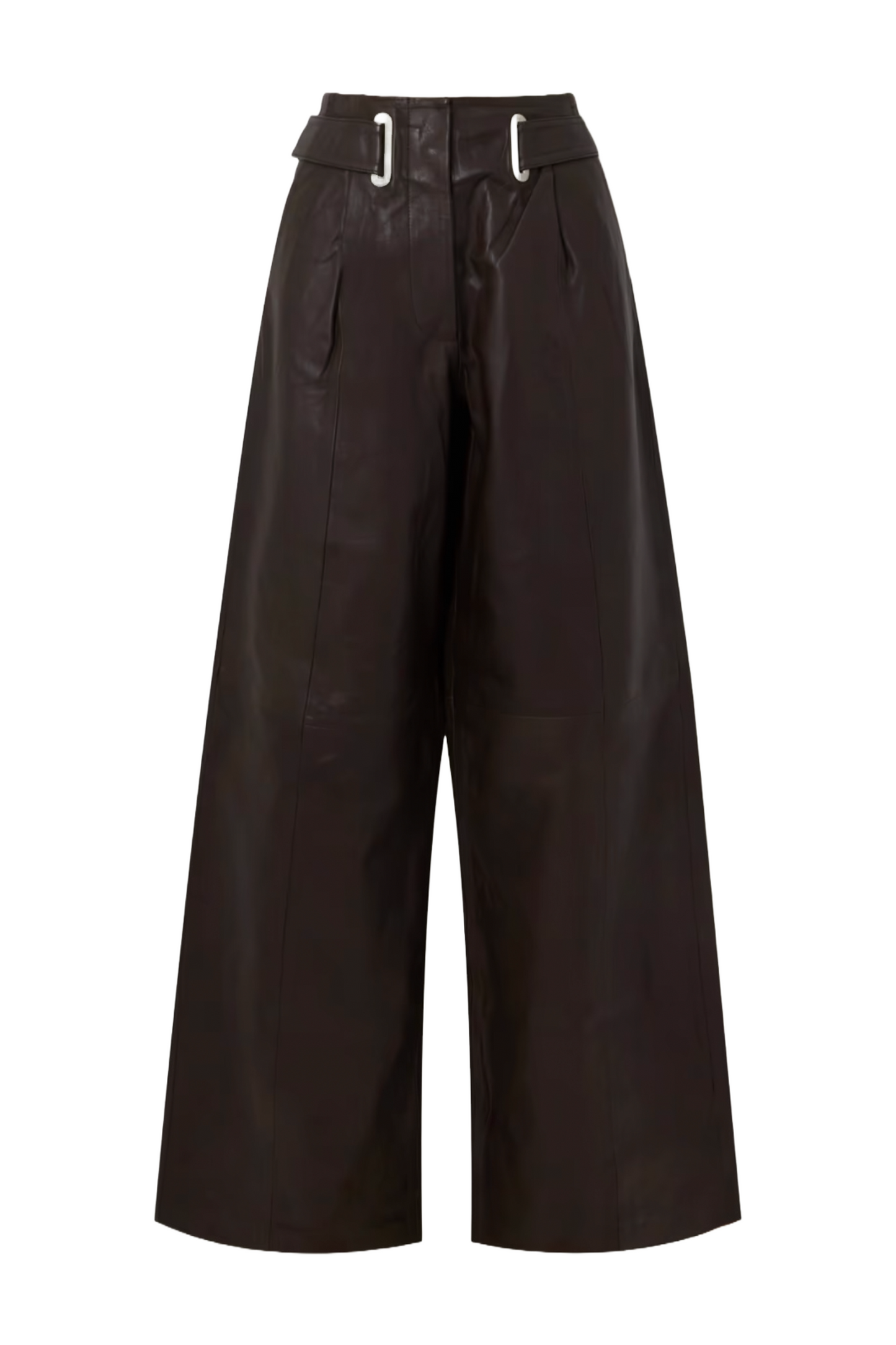 Rosamunde Leather Wide-Leg Pants
