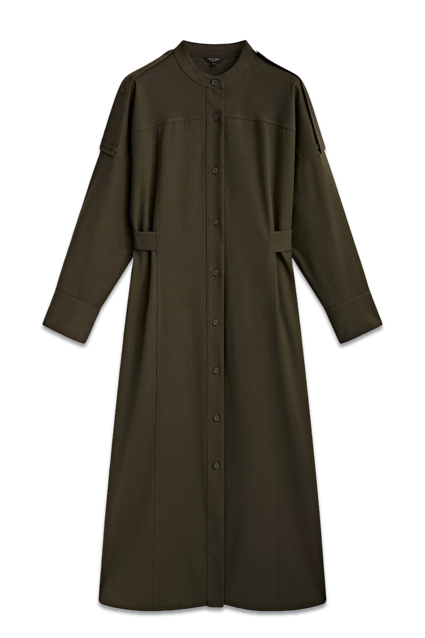 Shirt Dress with Shoulder Detail