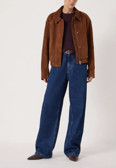 Suede Bomber Jacket