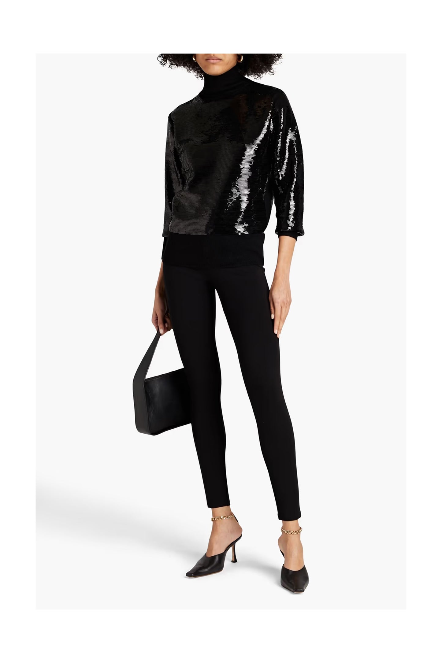 Sequined Wool-blend Turtleneck Sweater