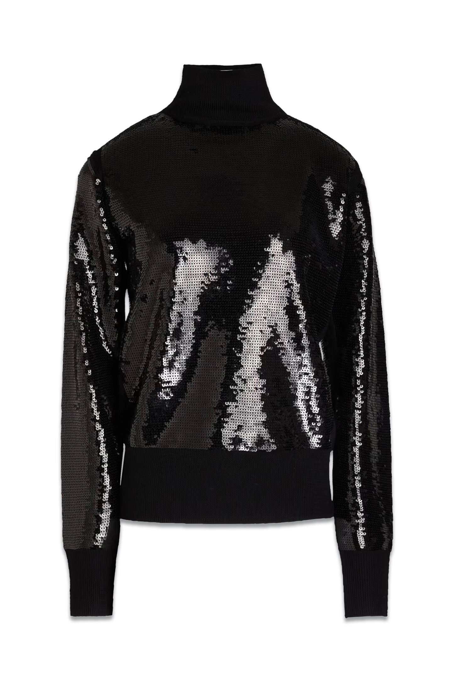 Sequined Wool-blend Turtleneck Sweater