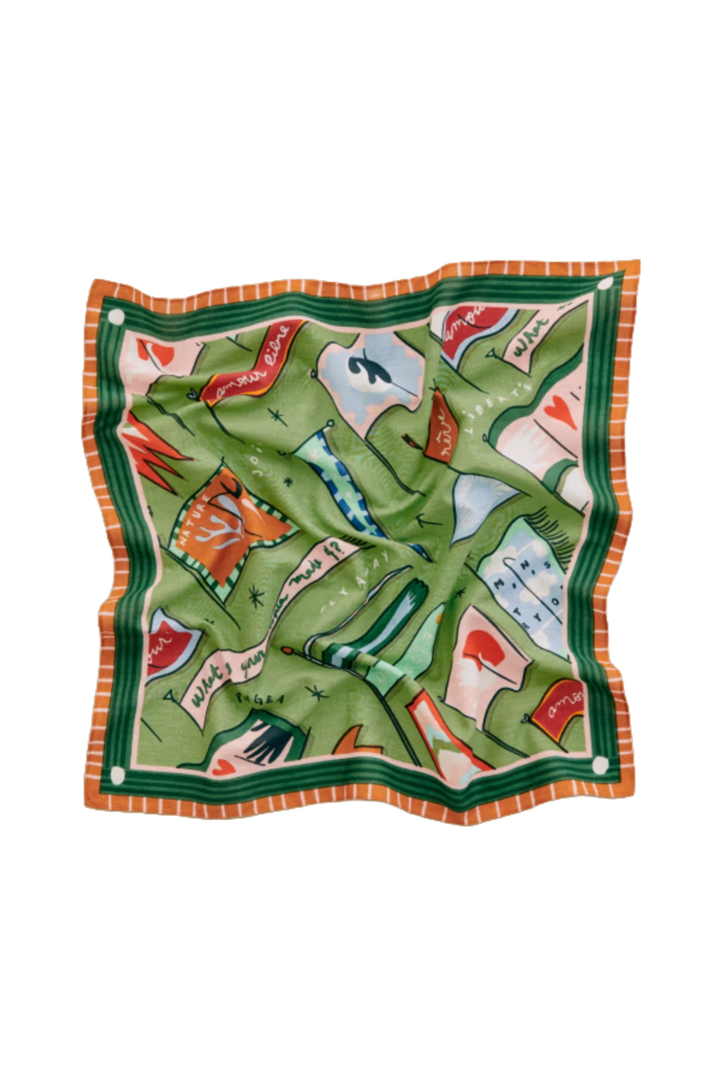 Sézane x Pangea Green Gaston Scarf
