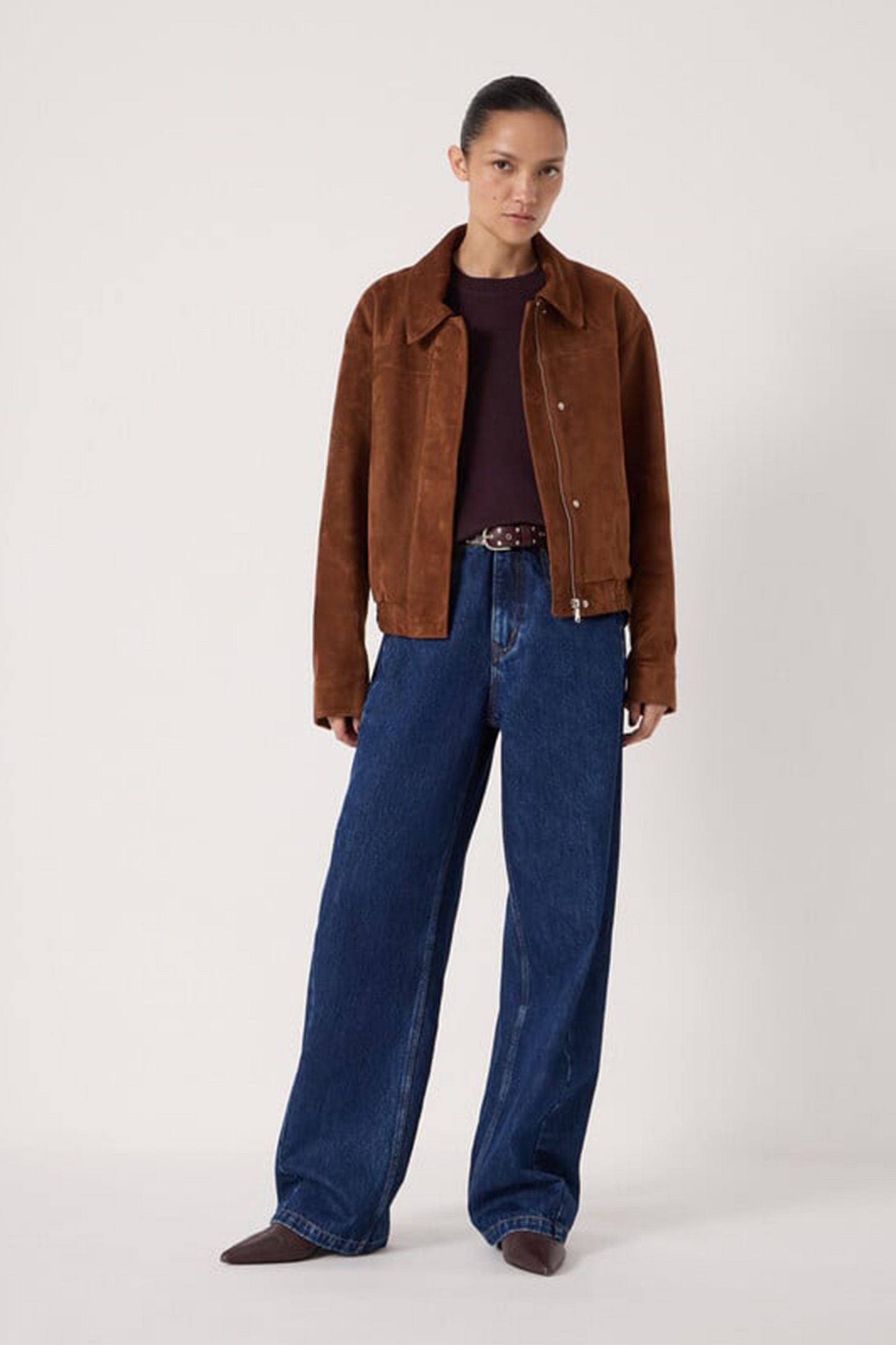 Suede Bomber Jacket