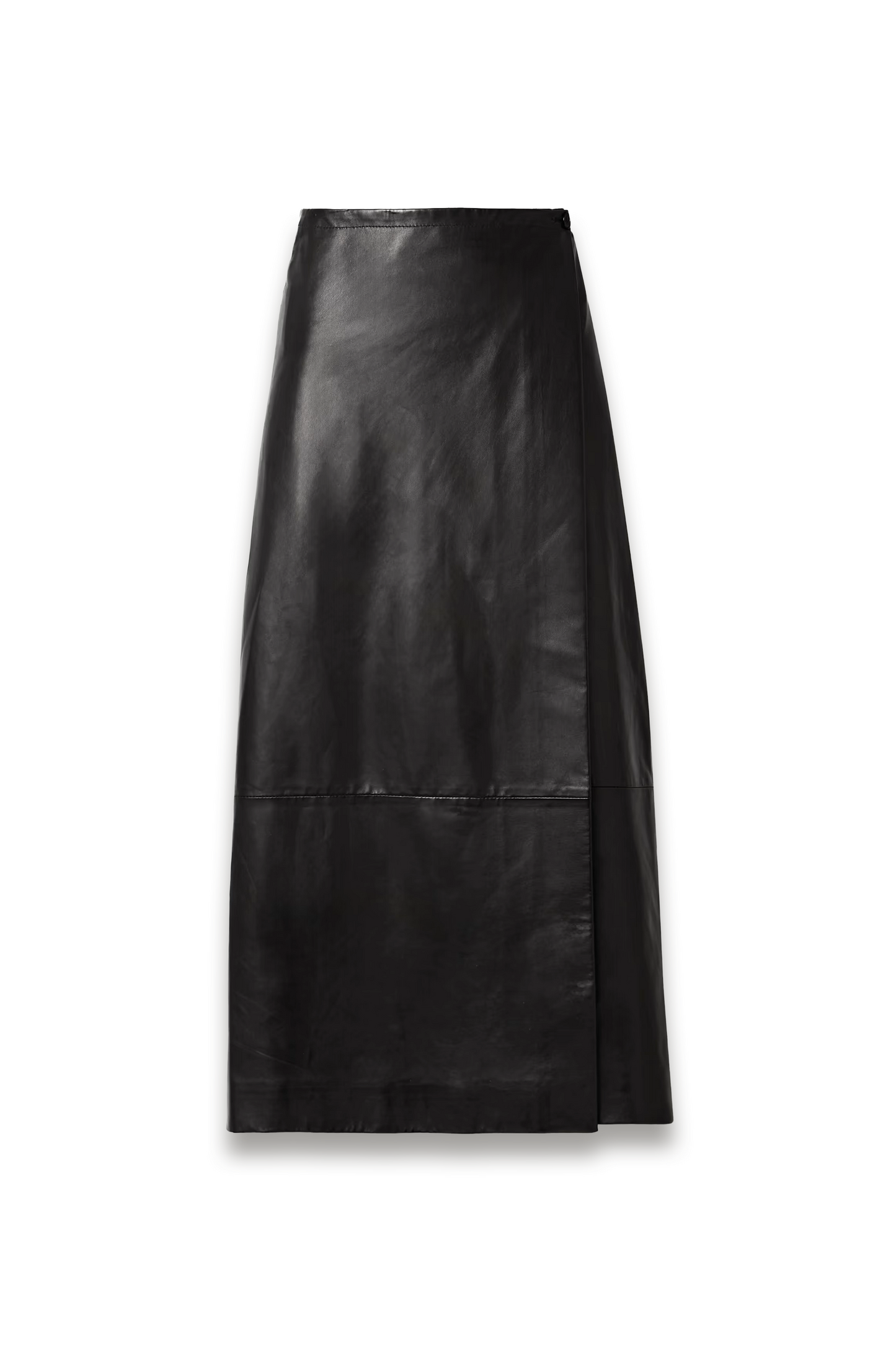 Quinn Wrap-effect Leather Maxi Skirt