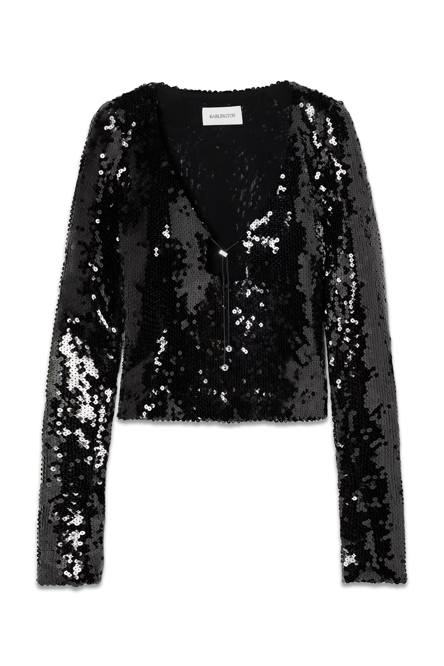 Solaris Cutout Sequined Stretch-tulle Top