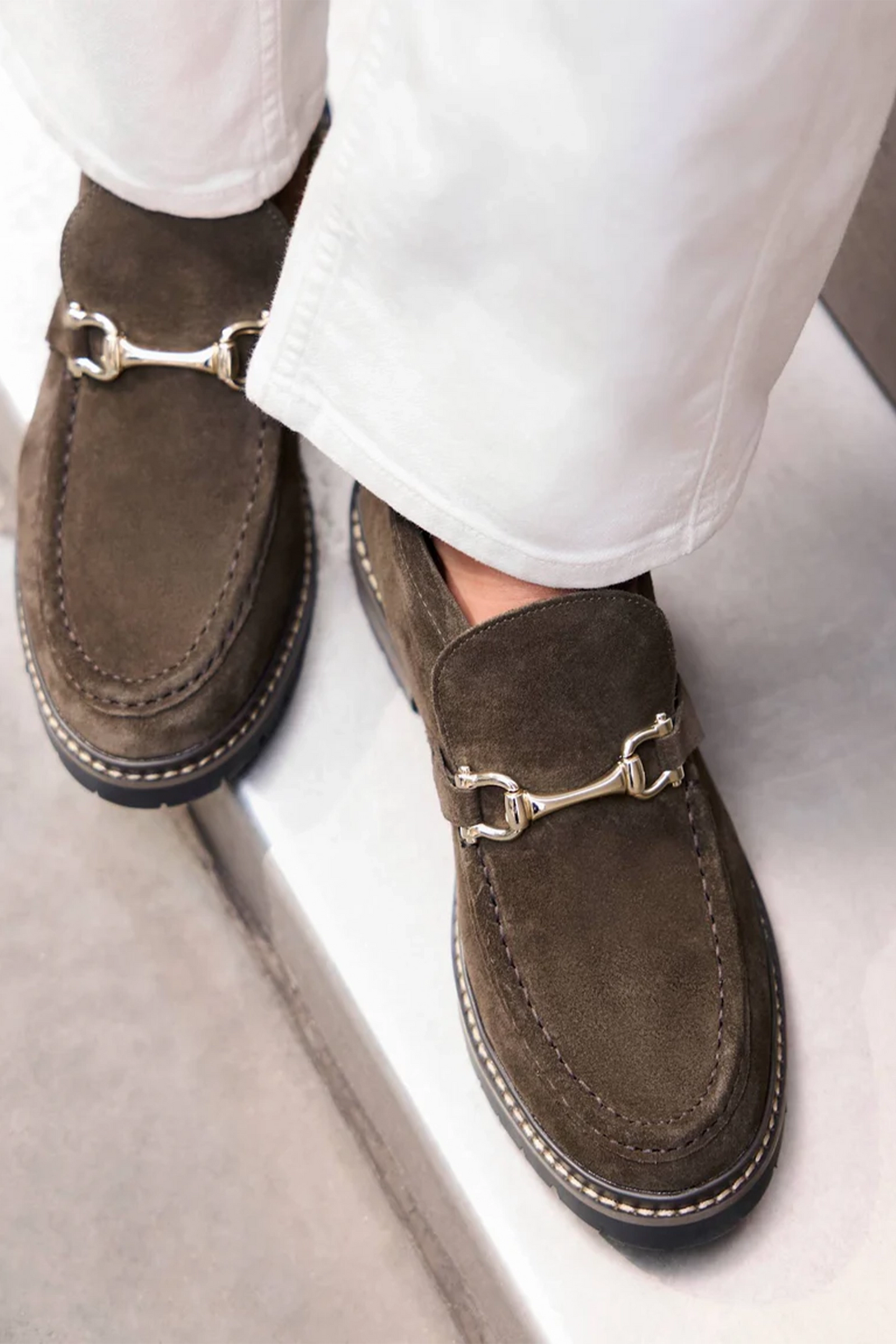 Effie Brown Suede Loafer Boots