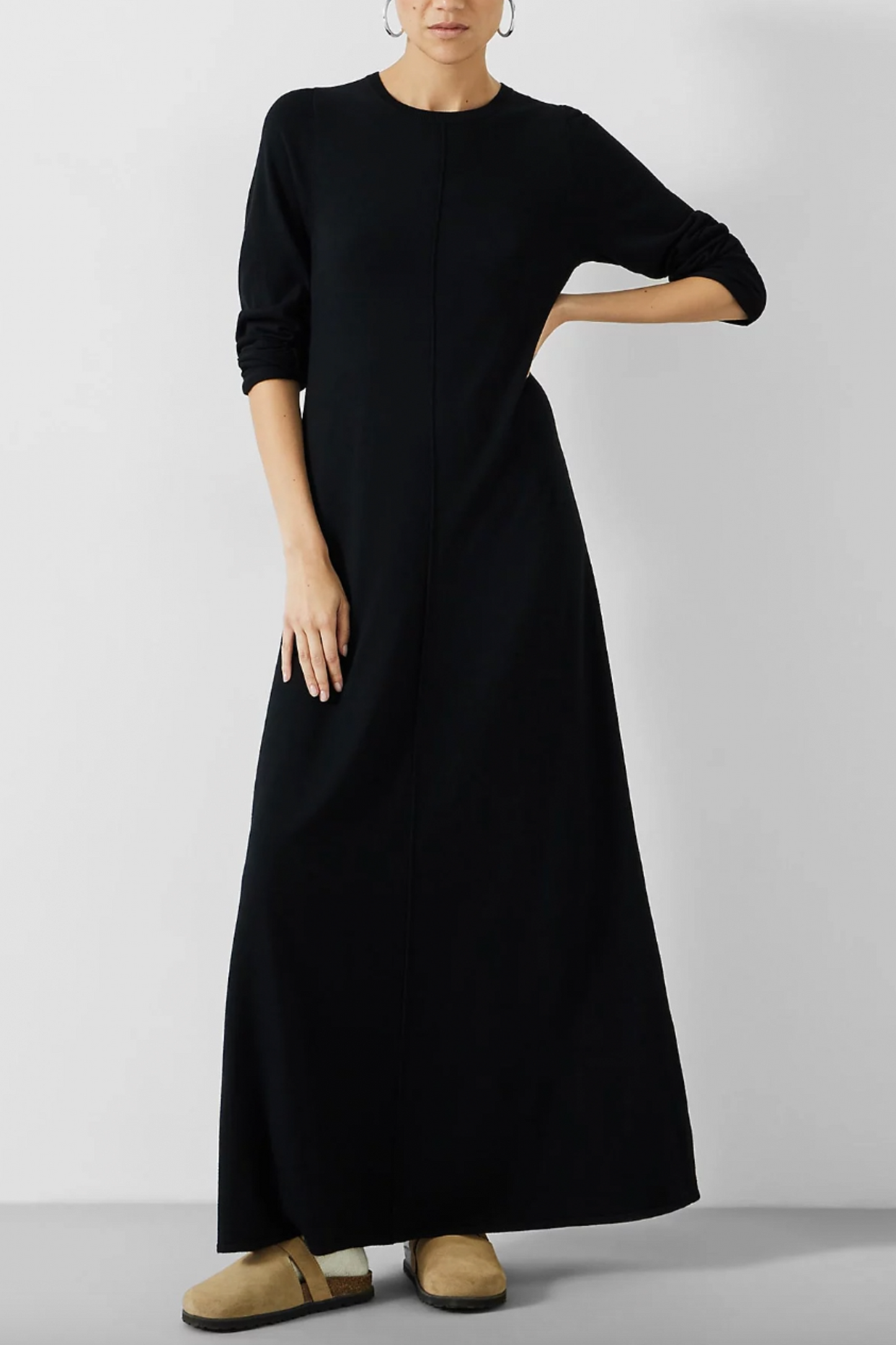 Talen Crew Knitted Dress, Black