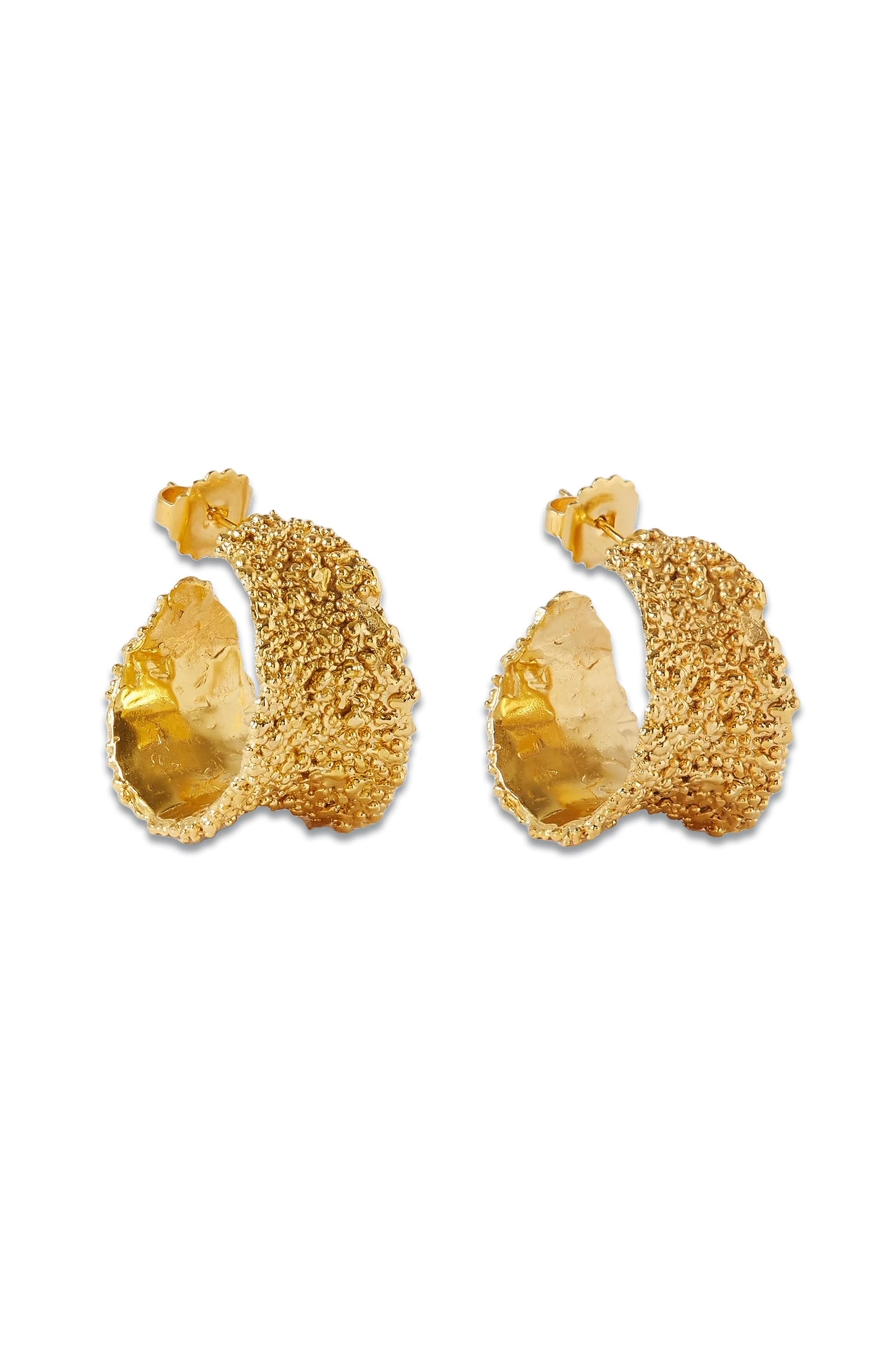 The Colossal Rocky Road Gold-plated Hoop Earrings