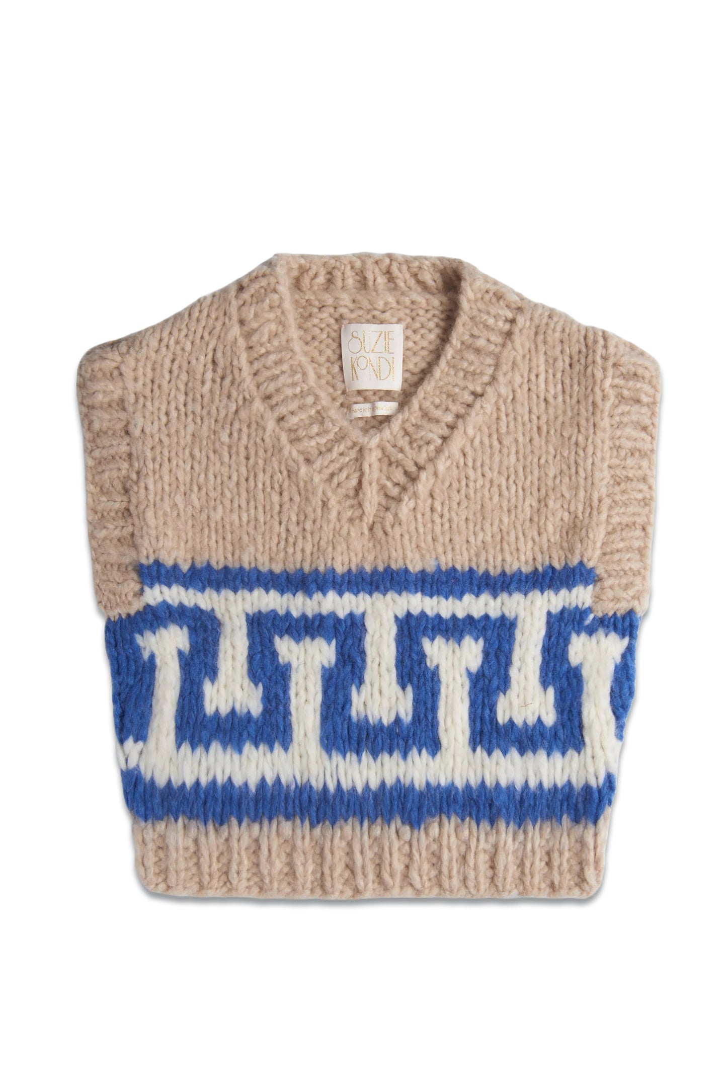 The Kavi Greek Key Vest in Cashmere