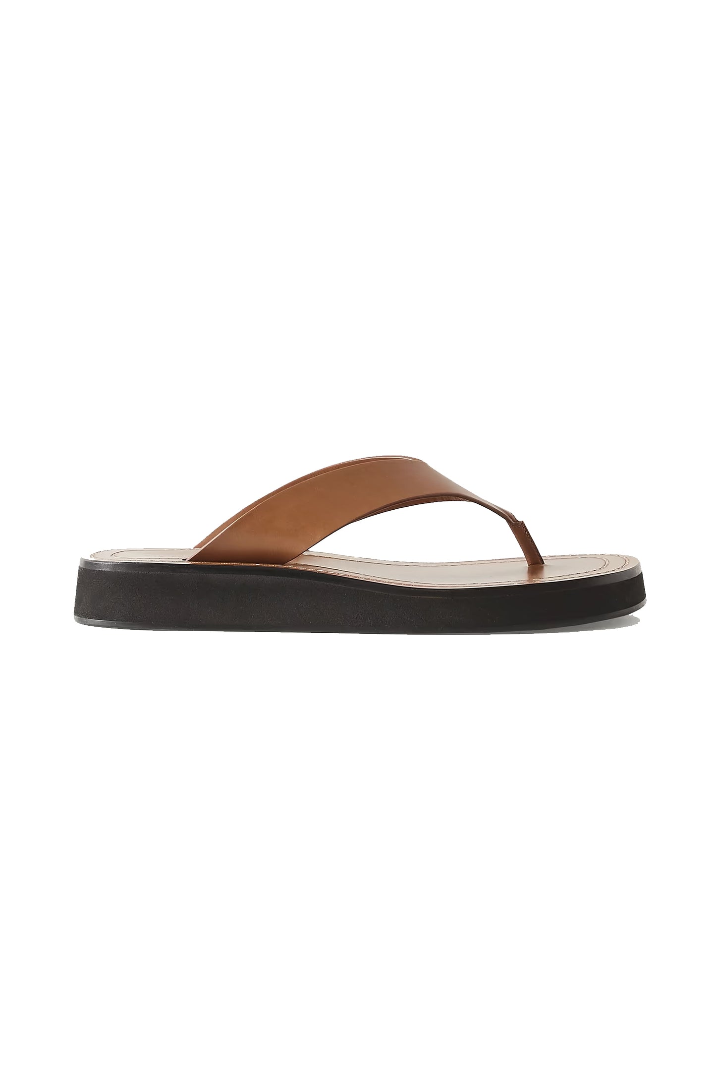 Ginza Leather Platform Flip Flops