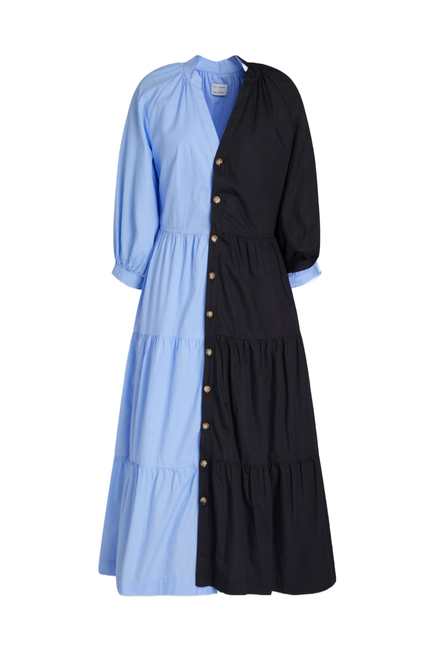 The Modular Layered Cotton-Poplin Midi Dress