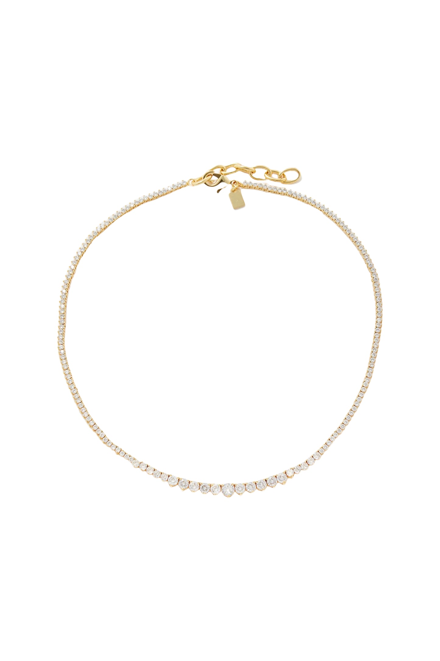 Tiara Cubic Circonia & 18kt Gold-Plated Necklace