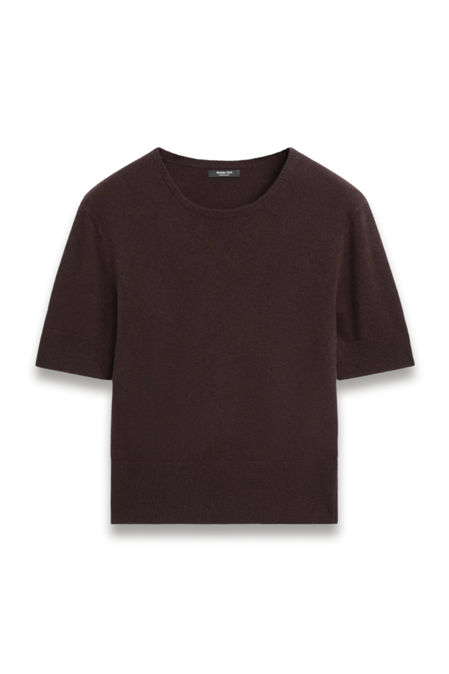 Knit Wool Blend Sweater With Short Sleeves