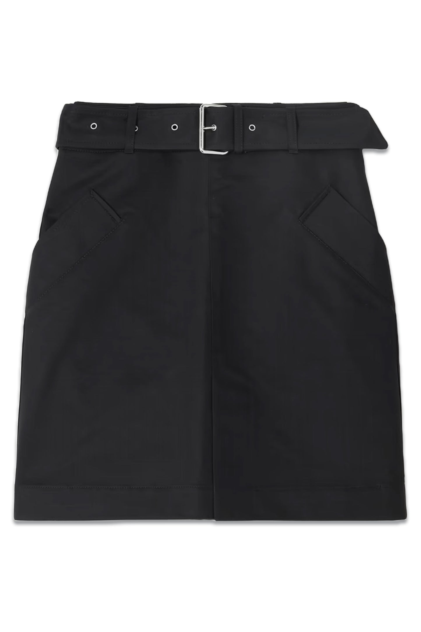 Belted Cotton-gabardine Mini Skirt