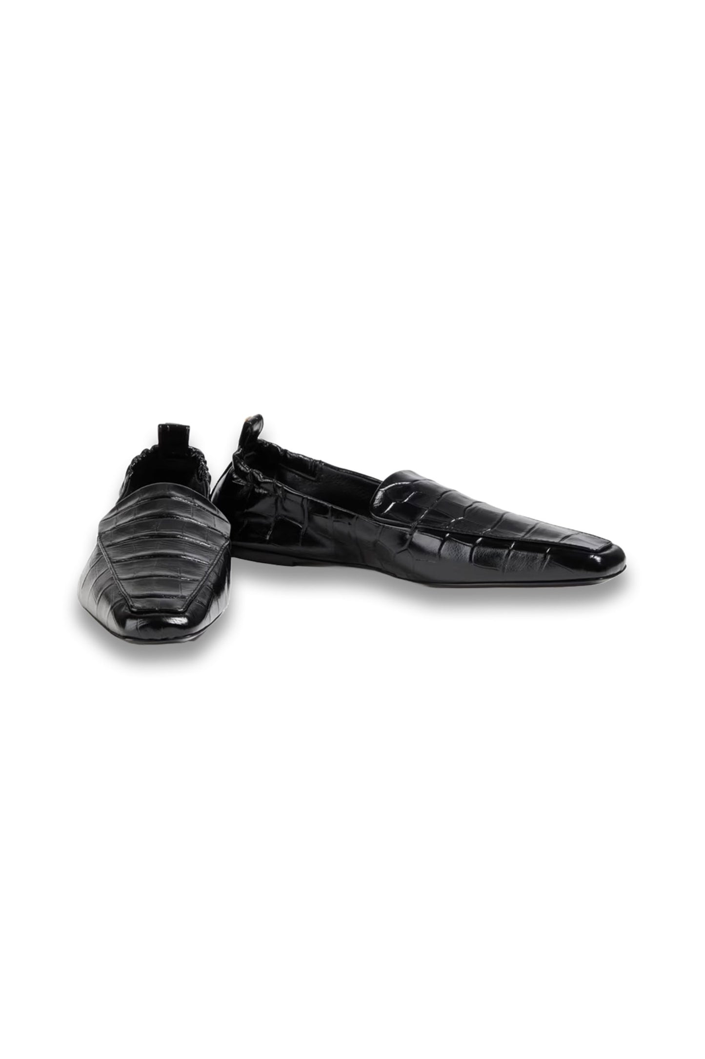 Travel Croc-Effect Leather Loafers