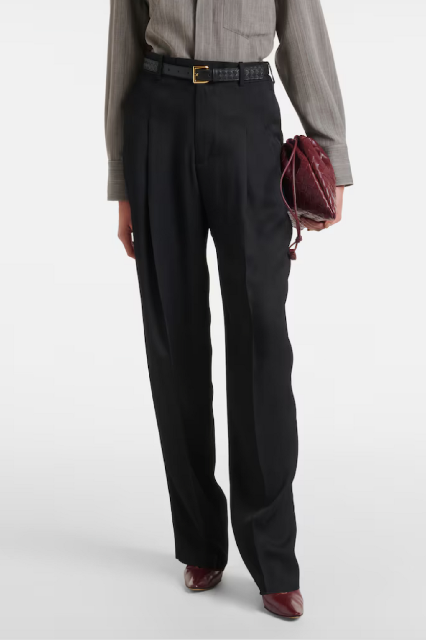 High-rise tapered pants