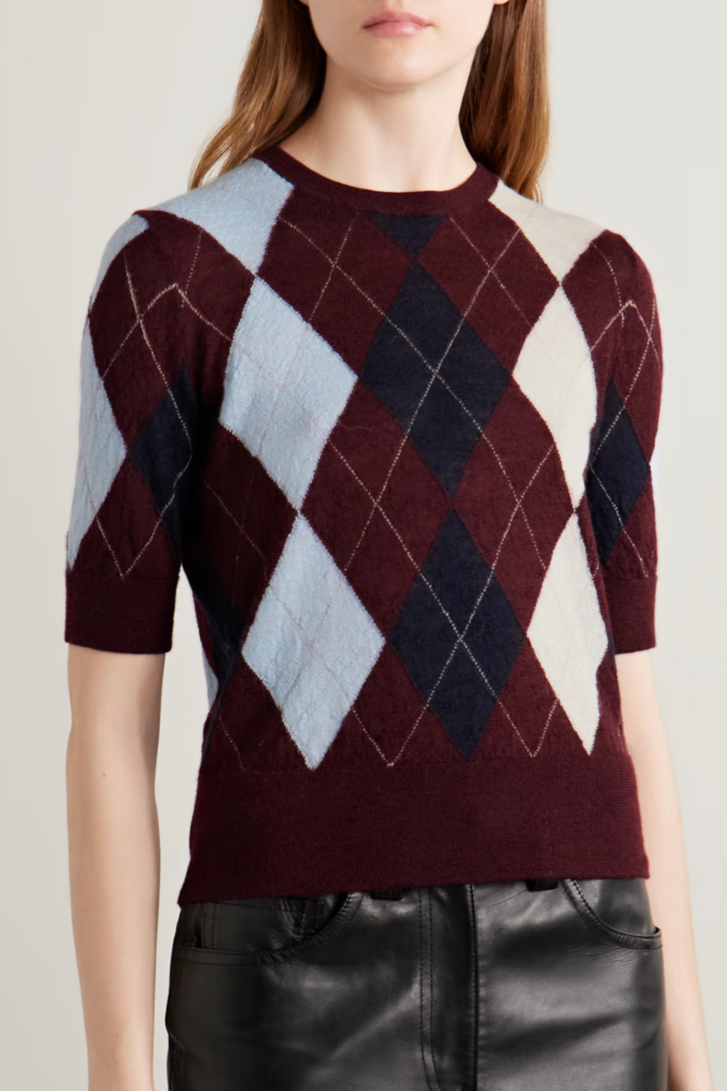 Anders argyle cashmere and mohair-blend sweater