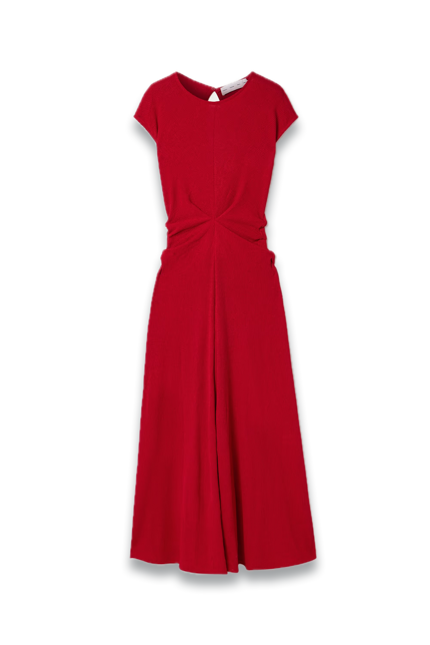 Gathered Ribbed-knit Maxi Dress