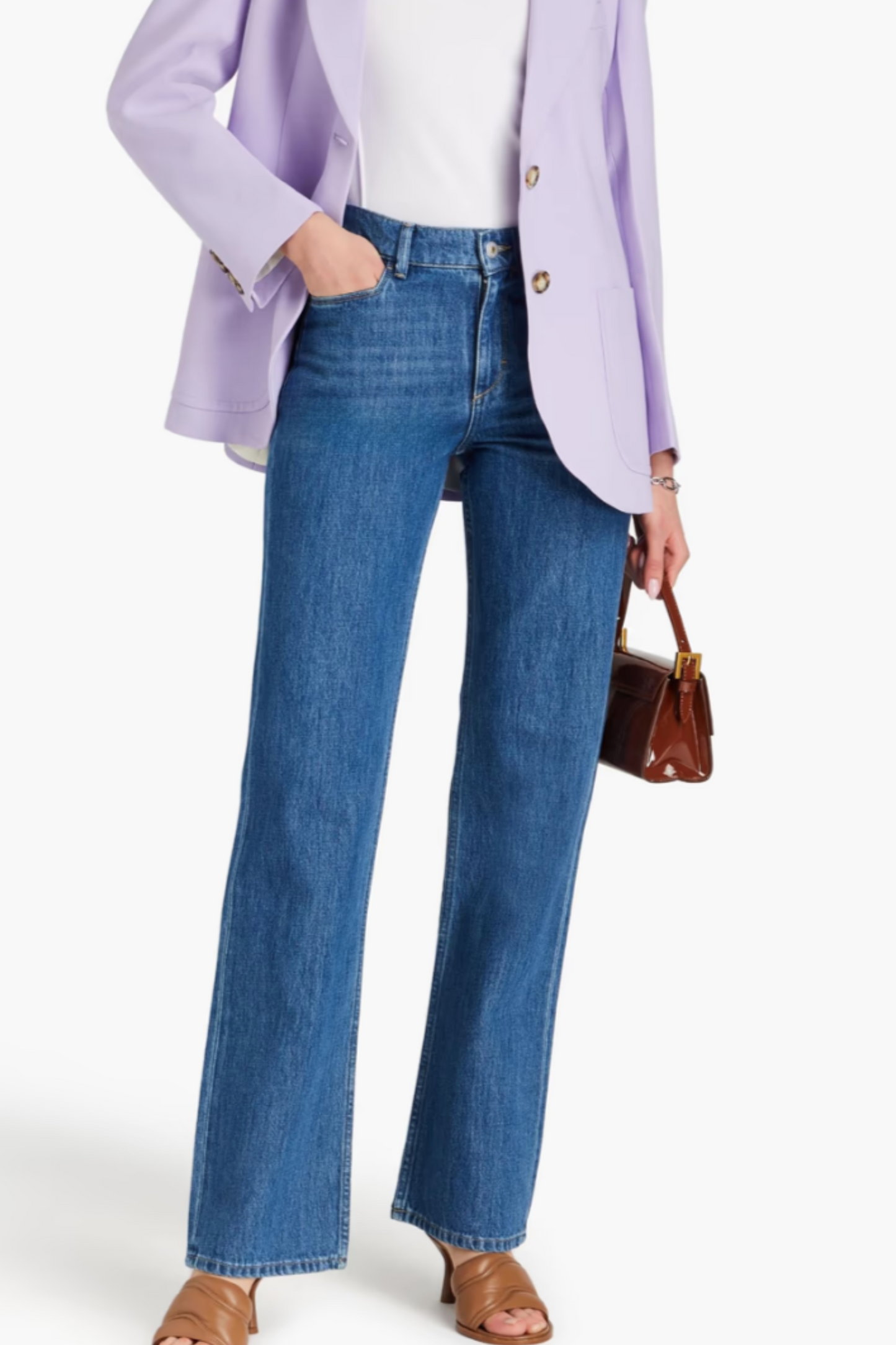 High-rise Straight-leg Jeans