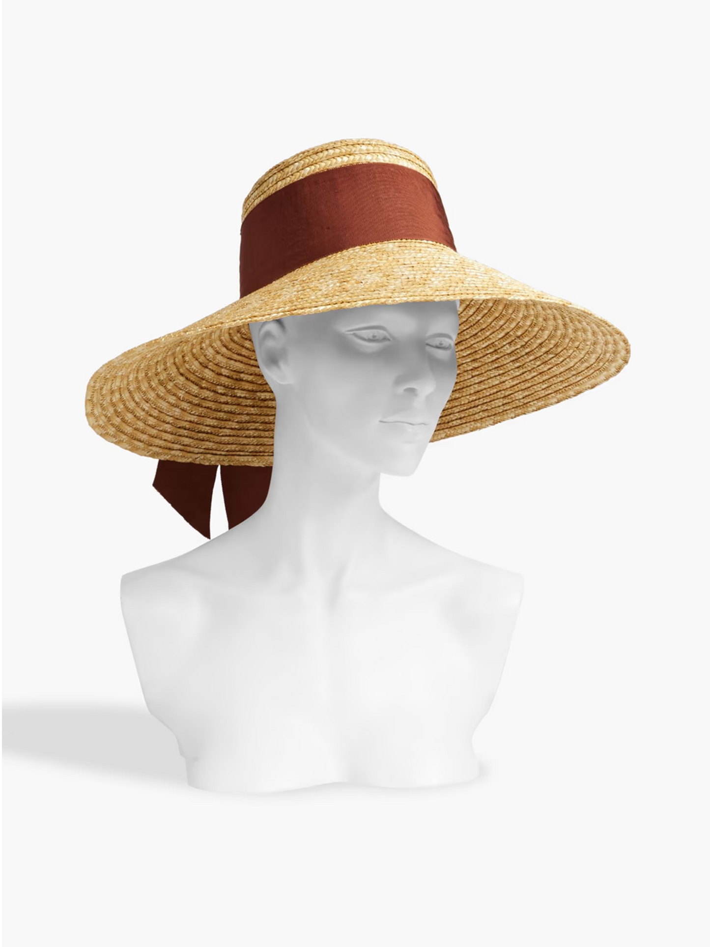 Mirabel grosgrain-trimmed straw sunhat