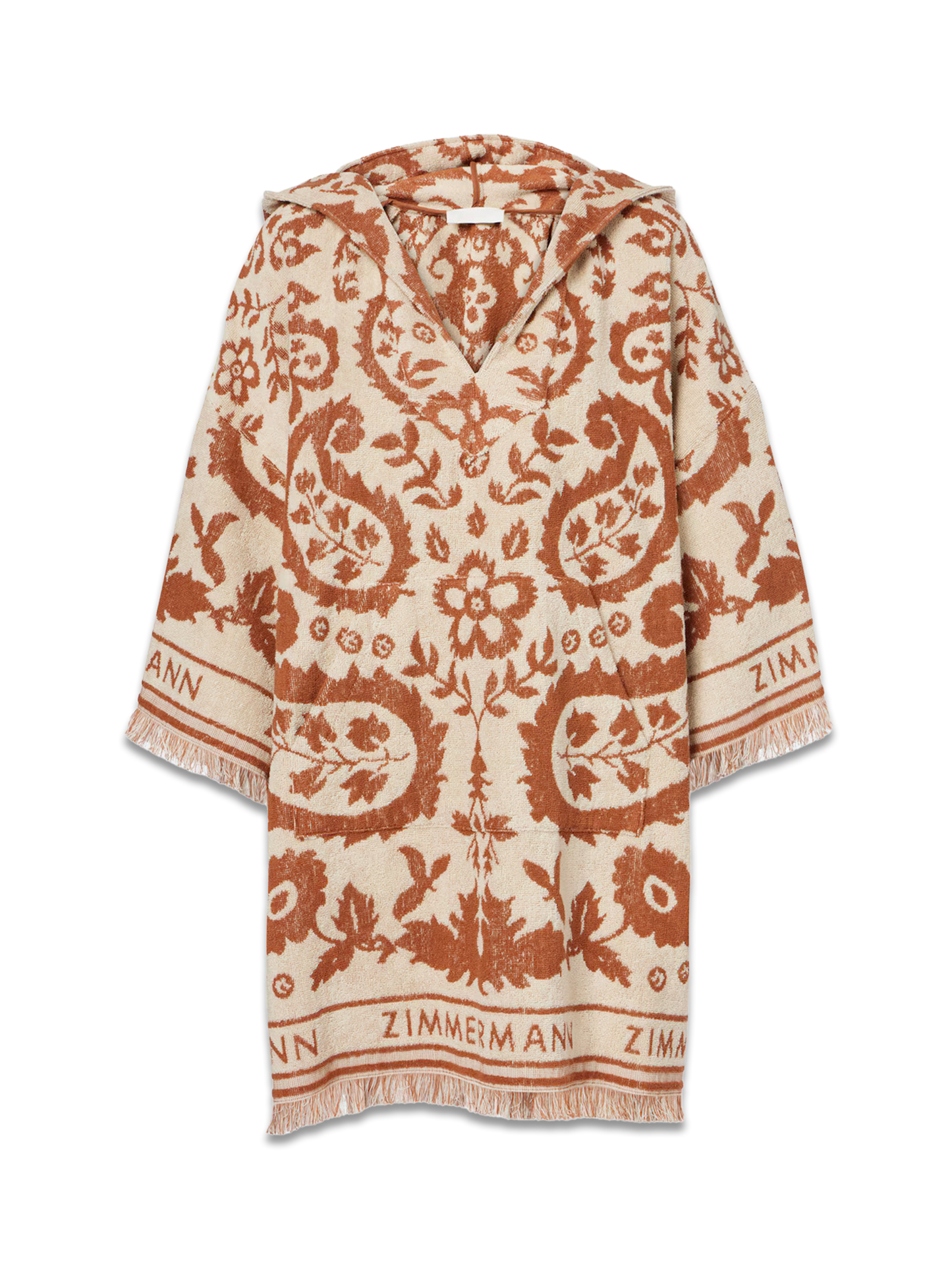 Wylie Hooded printed cotton terry beach dress