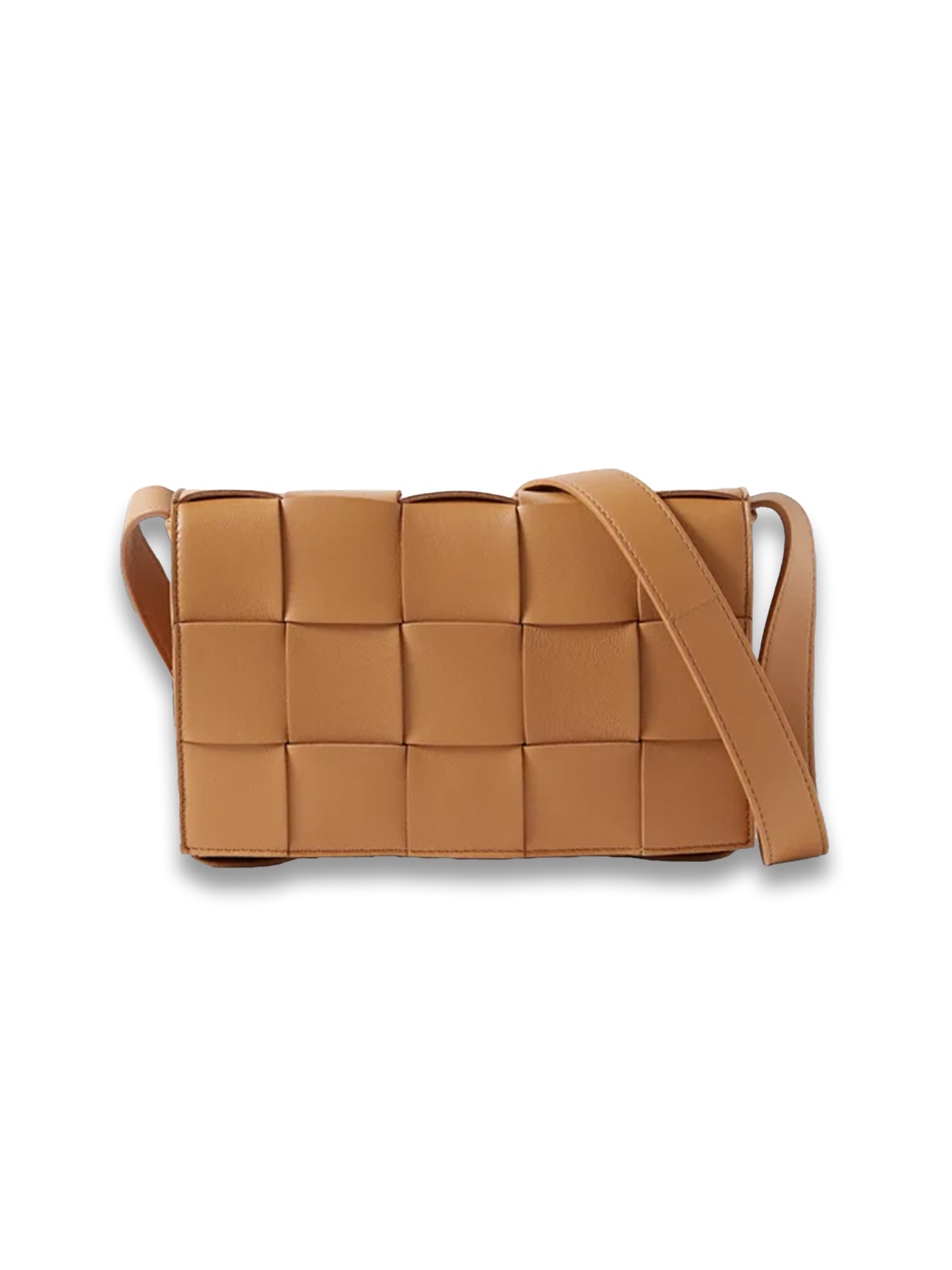 Cassette medium intrecciato leather shoulder bag