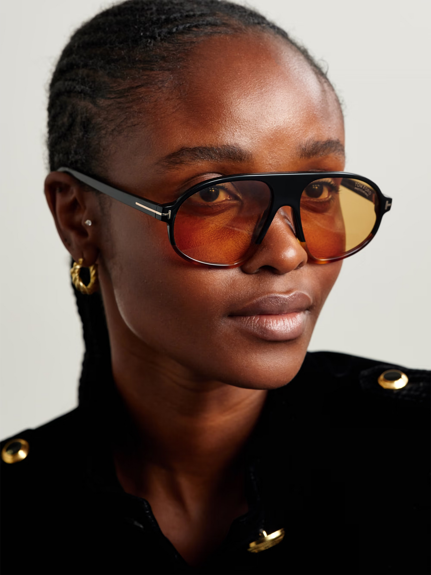Erol aviator-style tortoishell acetate sunglasses
