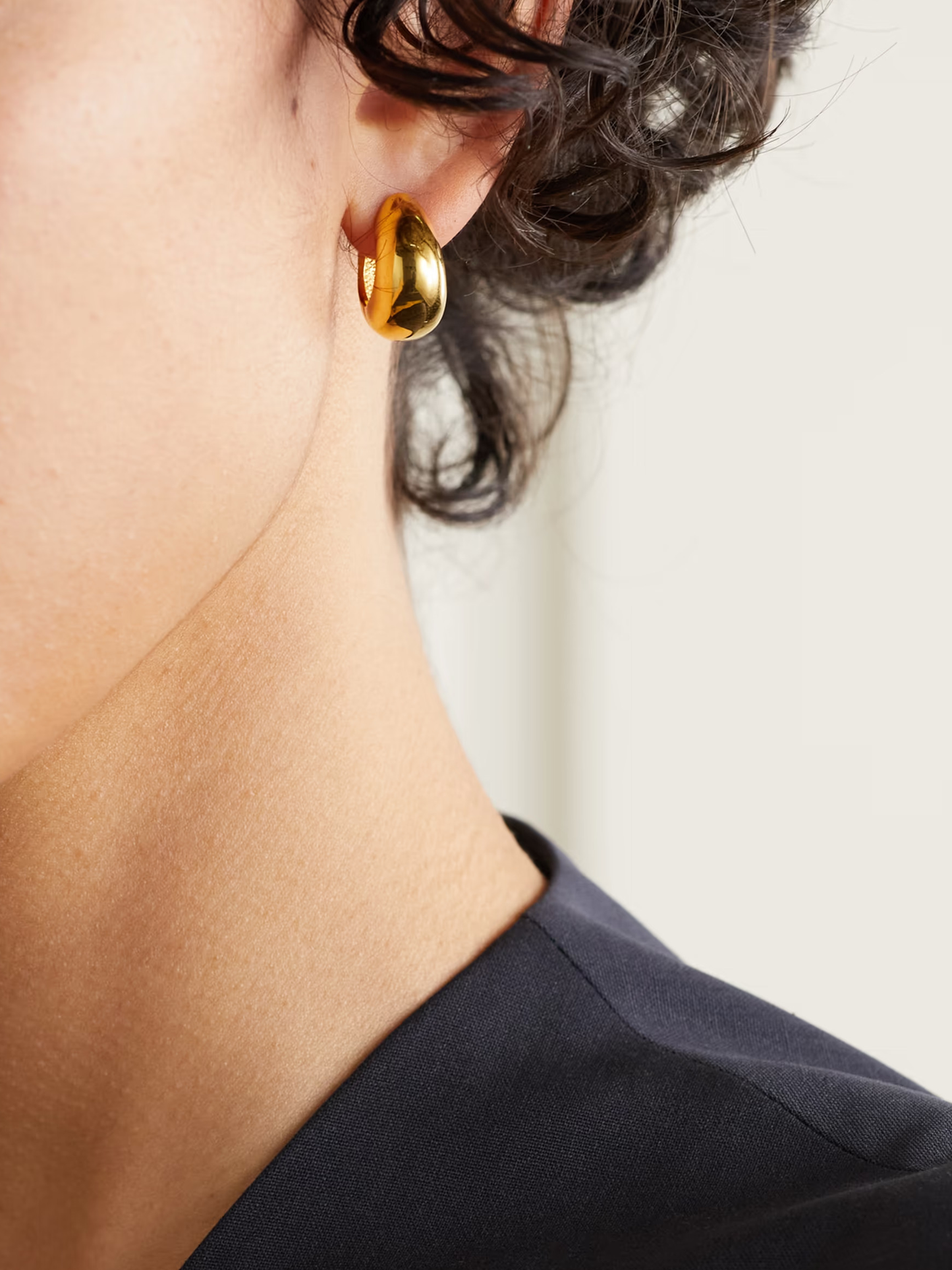 + NET SUSTAIN gold vermeil hoop earrings