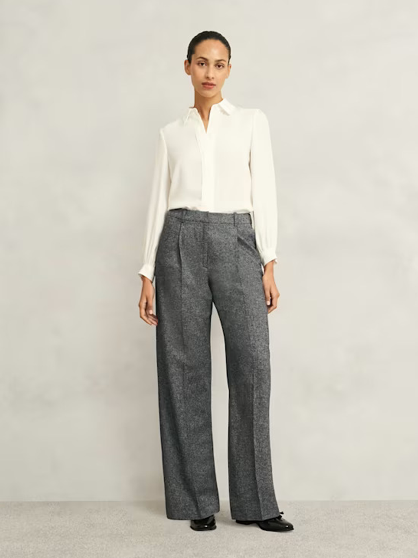 Emelie Wide Trouser With Wool