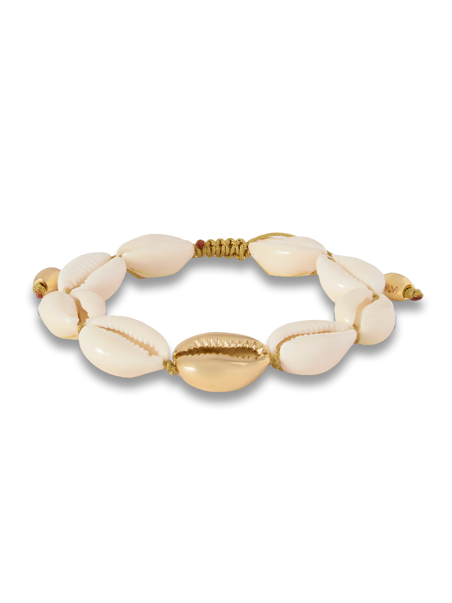 Large gold-plated shell bracelet
