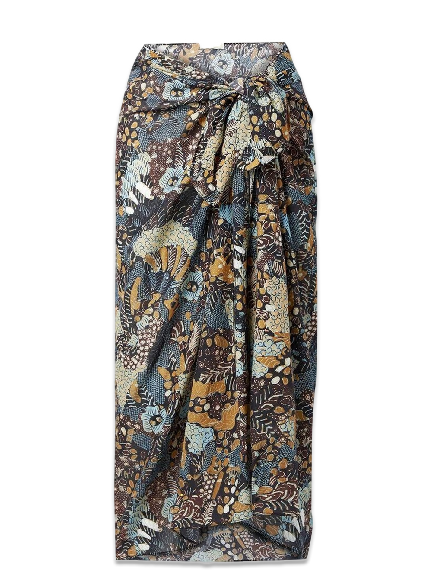 Paz printed cotton-blend voile pareo