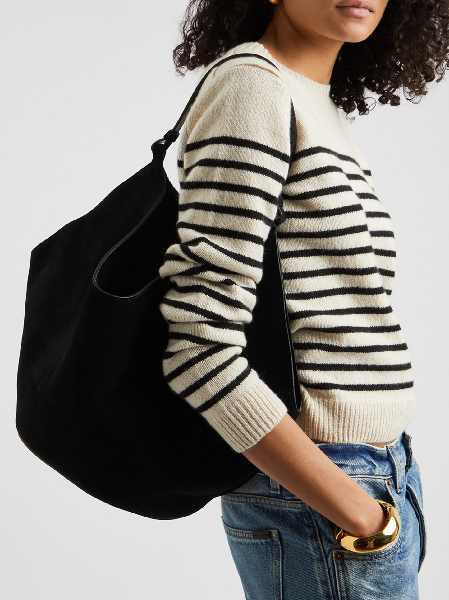 Lotus Medium Suede Tote