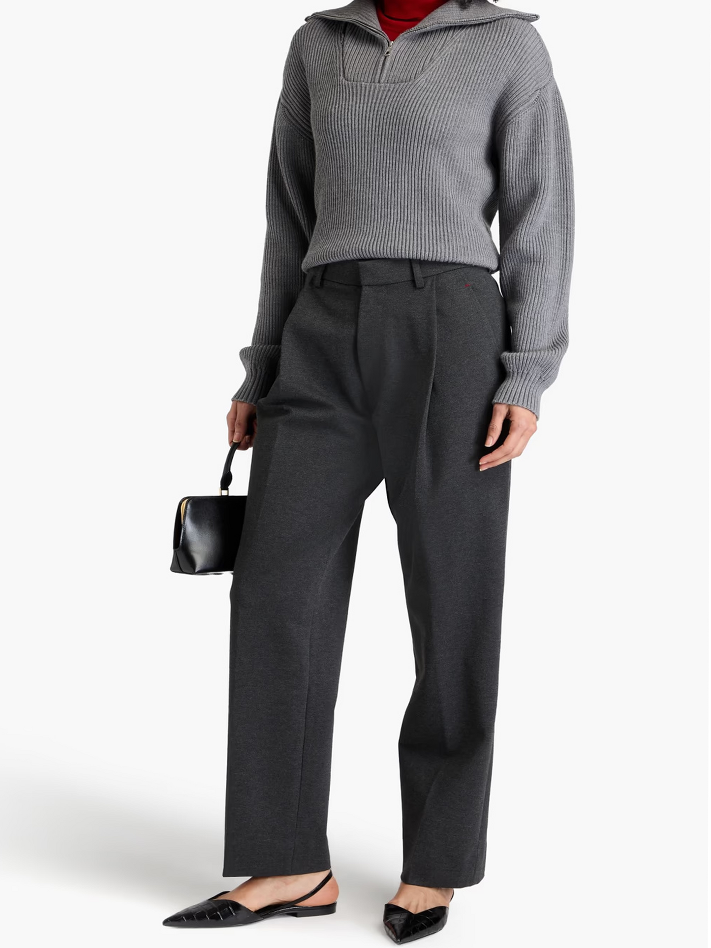 Jersey straight-leg pants