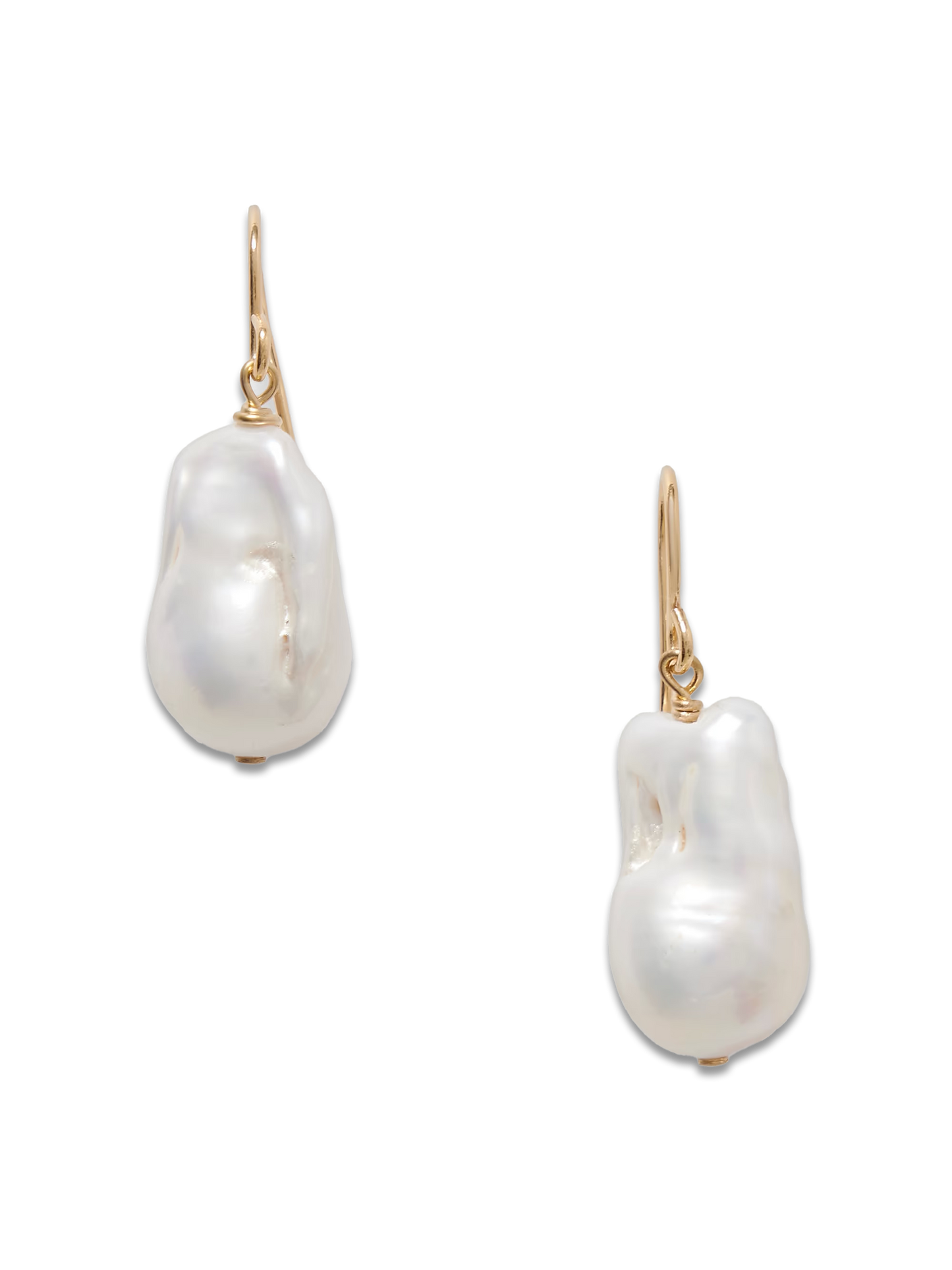 Gold-tone pearl earrings