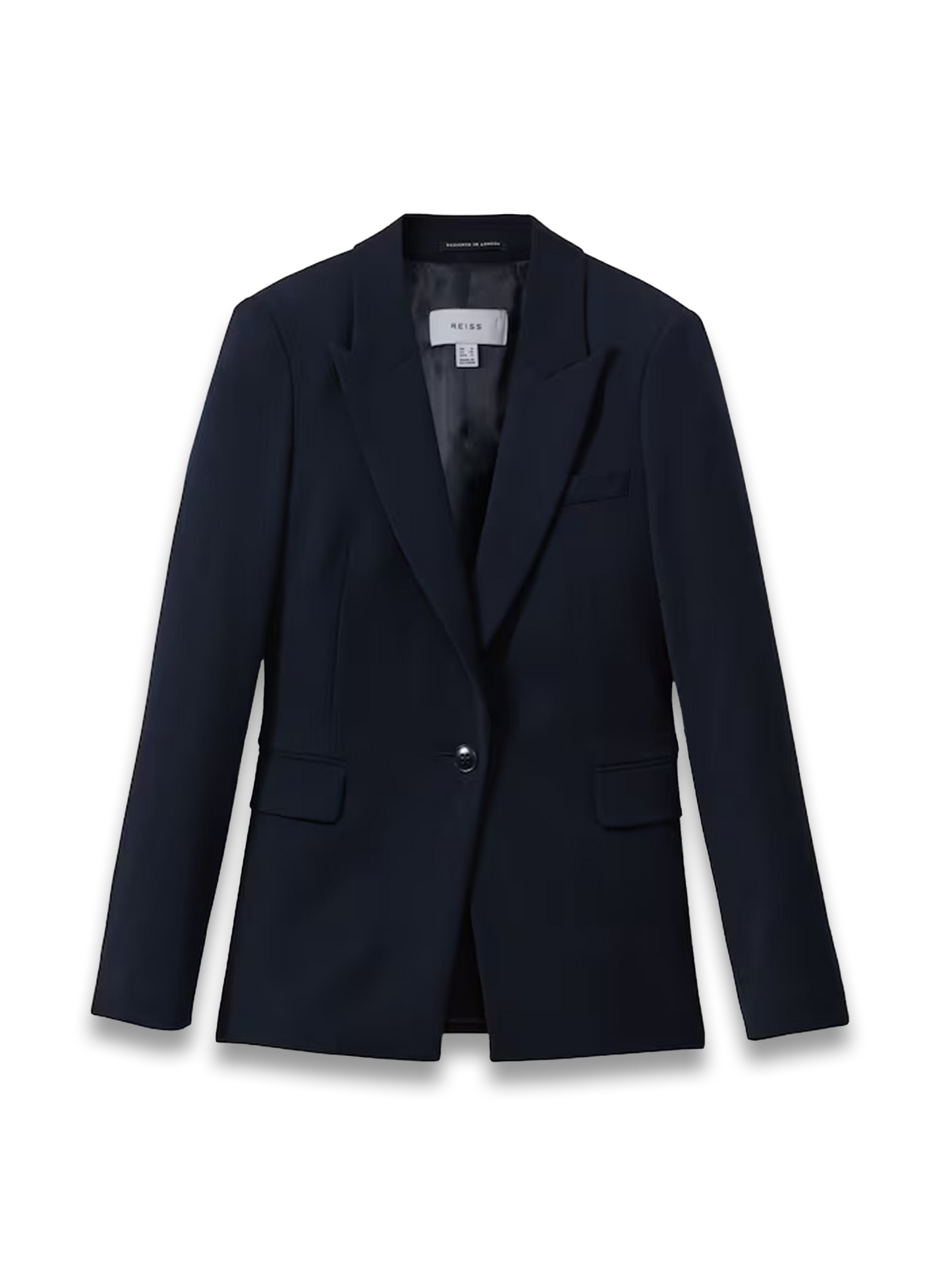Gabi Tailored Single Breasted Suit Blazer in Navy