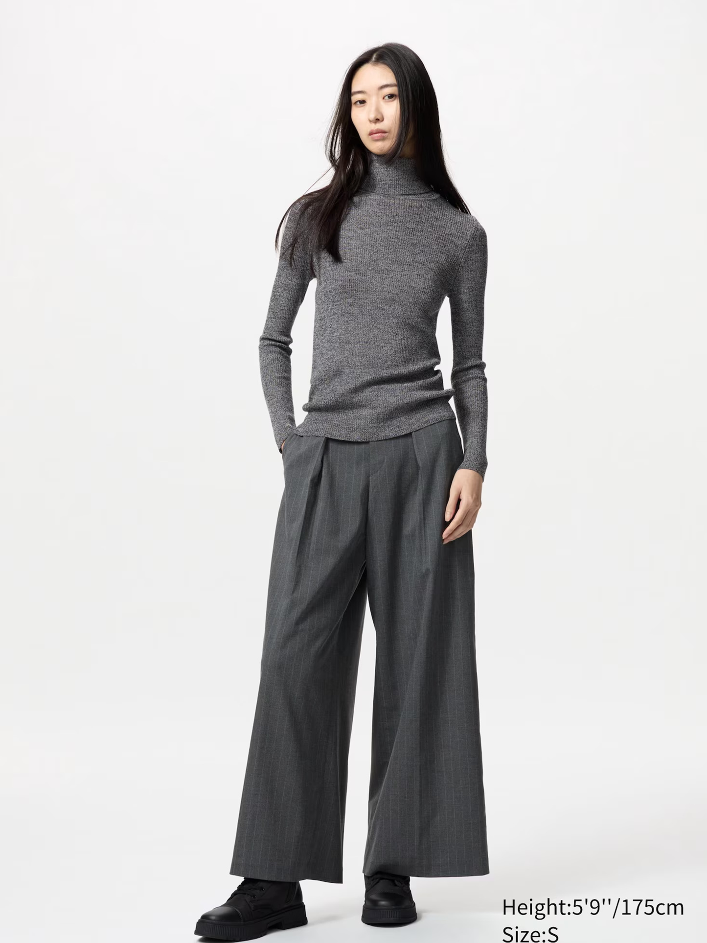 100% Merino Ribbed Turtleneck Jumper