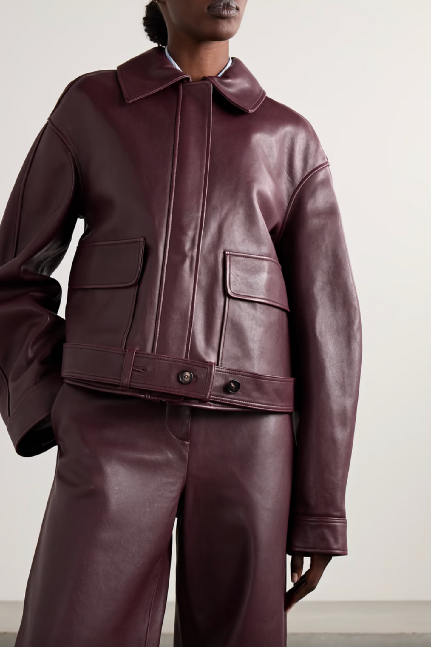 Belted Leather Jacket