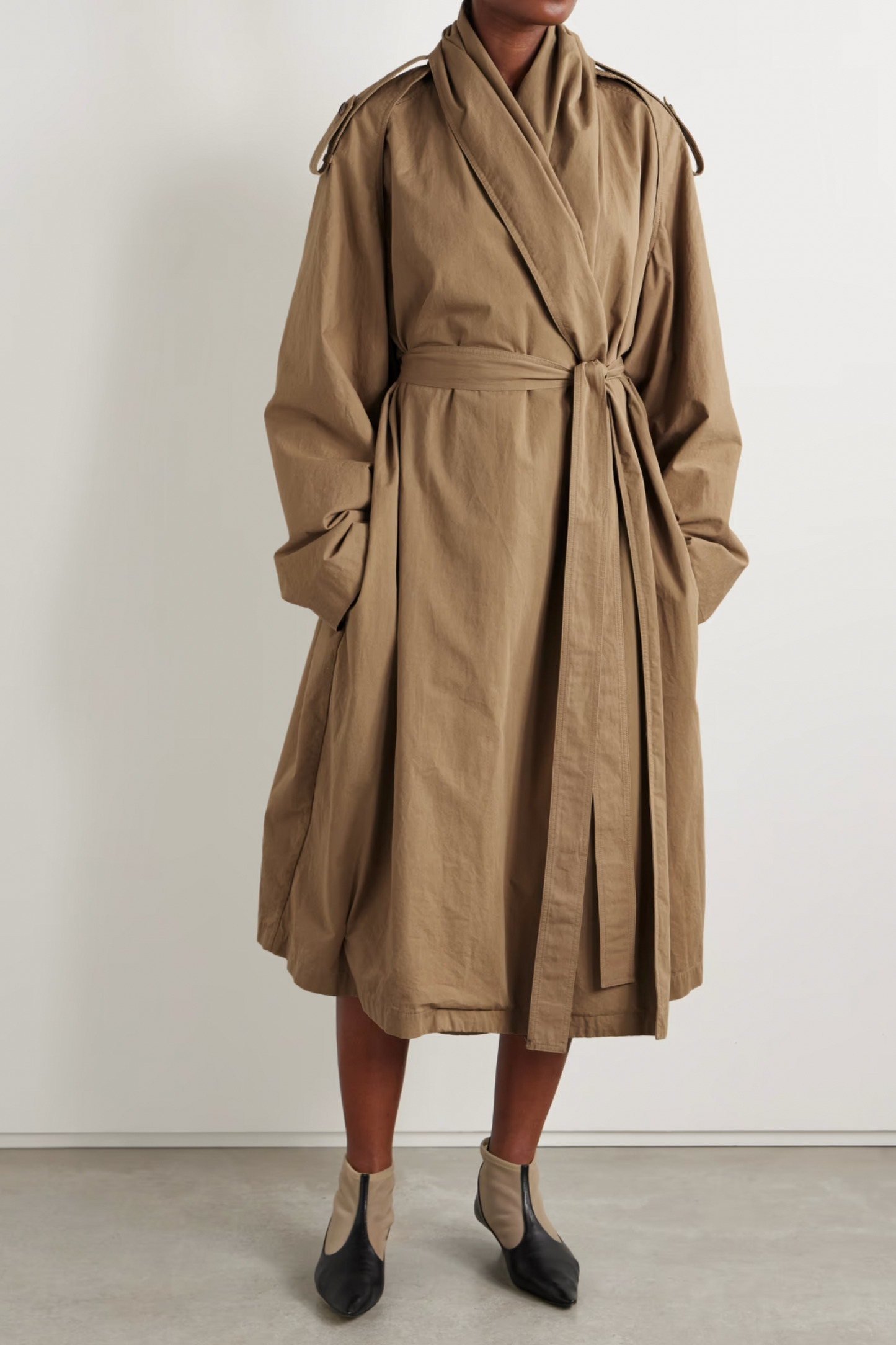 Pami Belted Cotton-Poplin Trench Coat