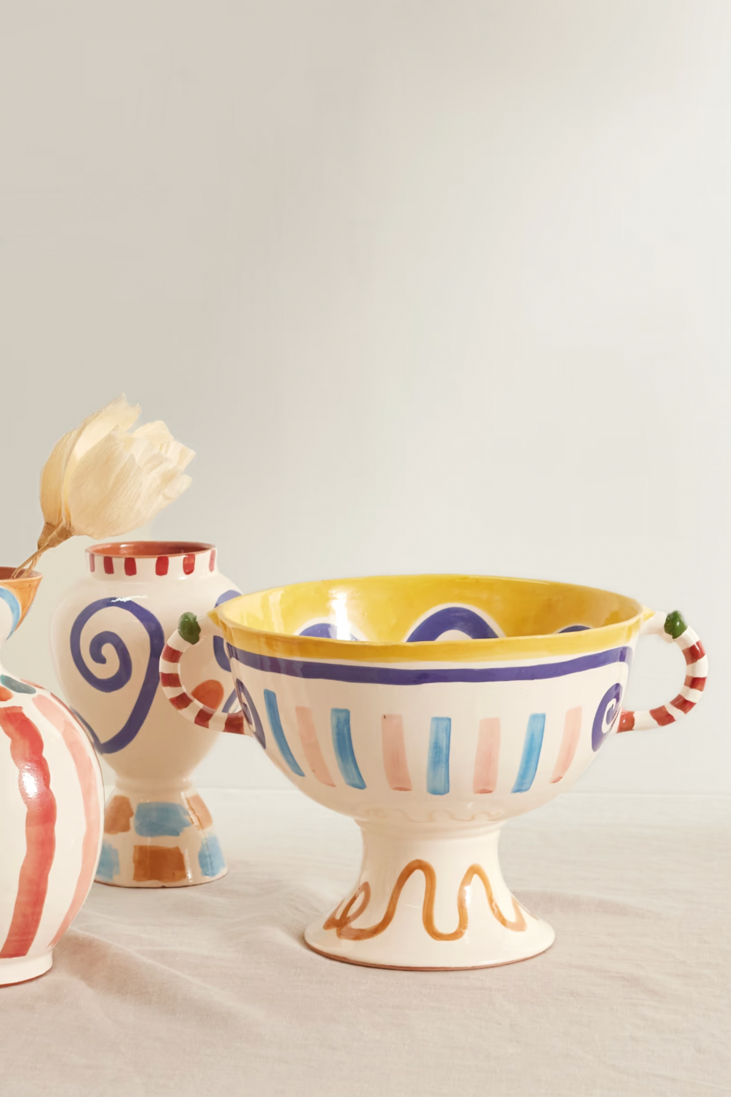 Rhidaa Painted Terracotta Fruit Bowl
