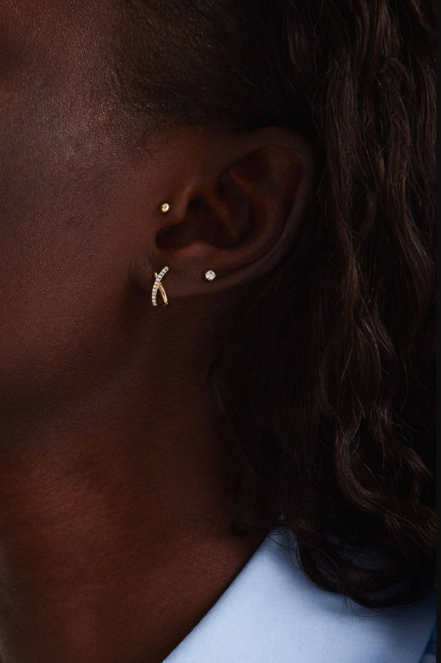 Pavé Diamond X Studs