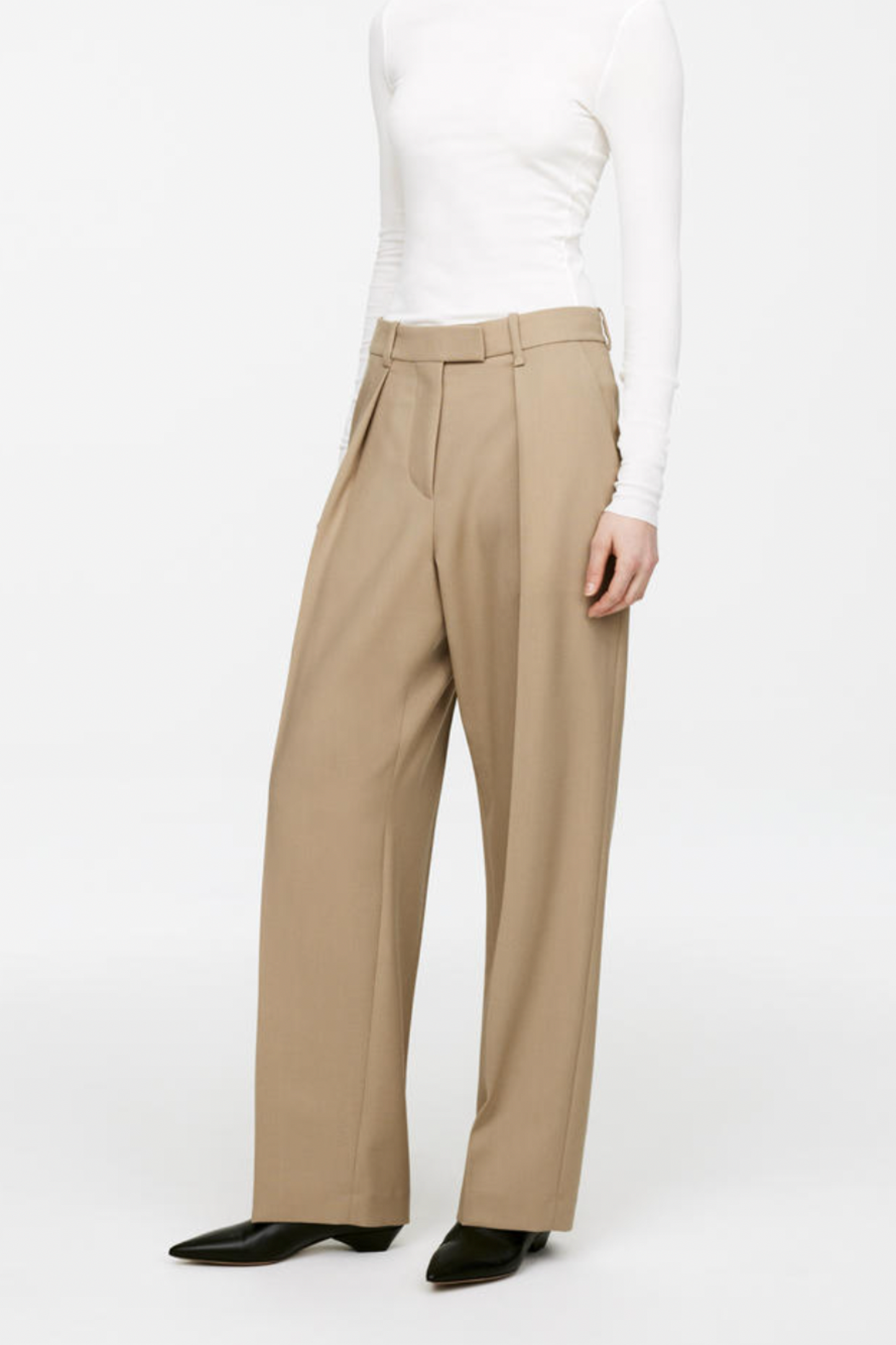 High-Waist Tailored Trousers