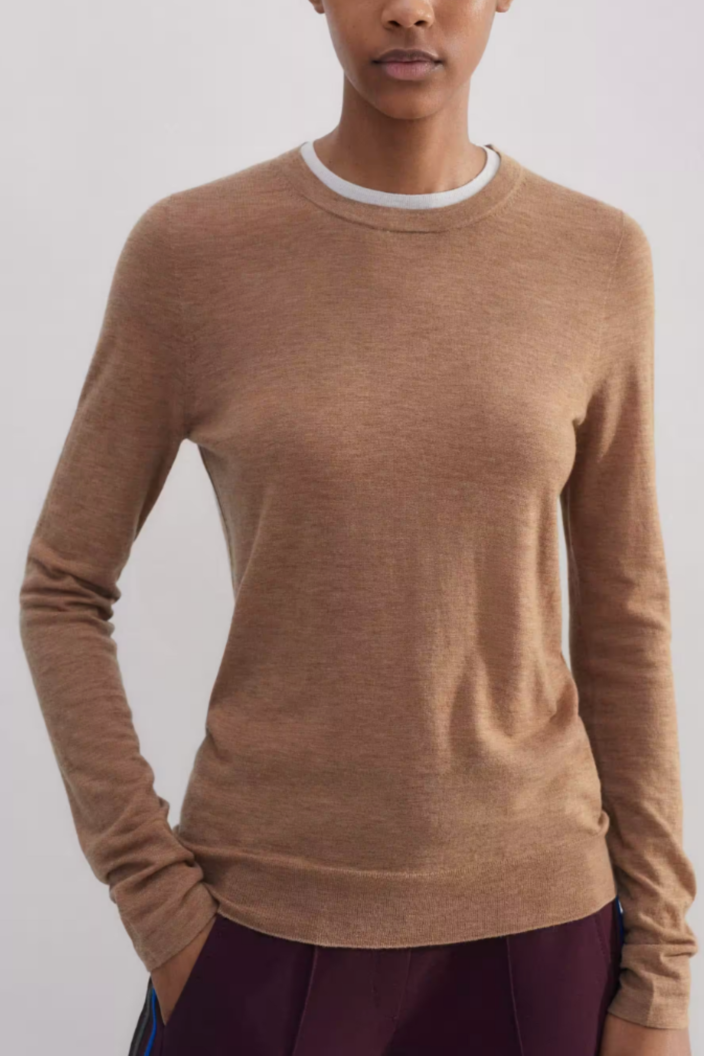 Merino Cashmere Barely There Trim Jumper