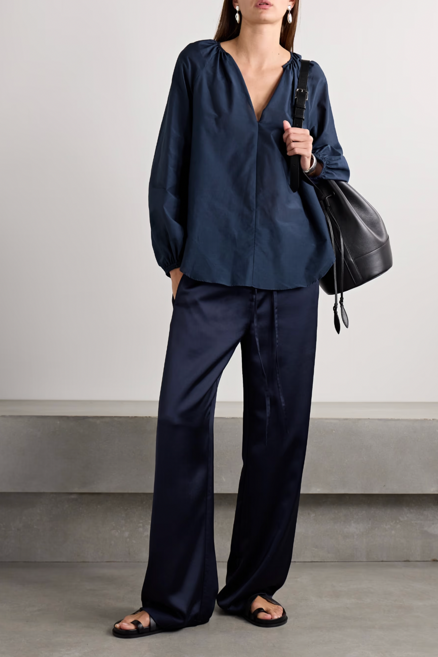 Organic Cotton and Silk-Blend Blouse