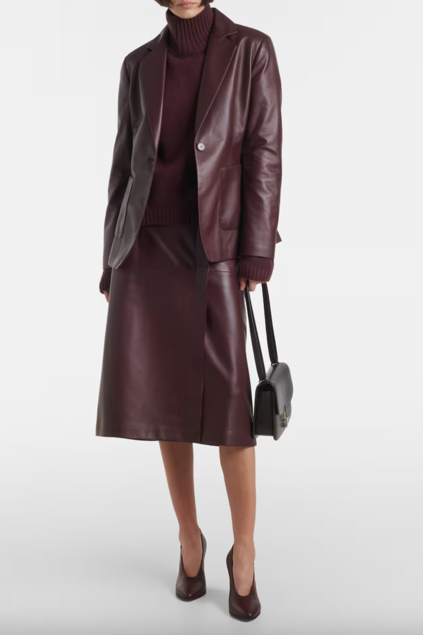 Leather Midi Skirt