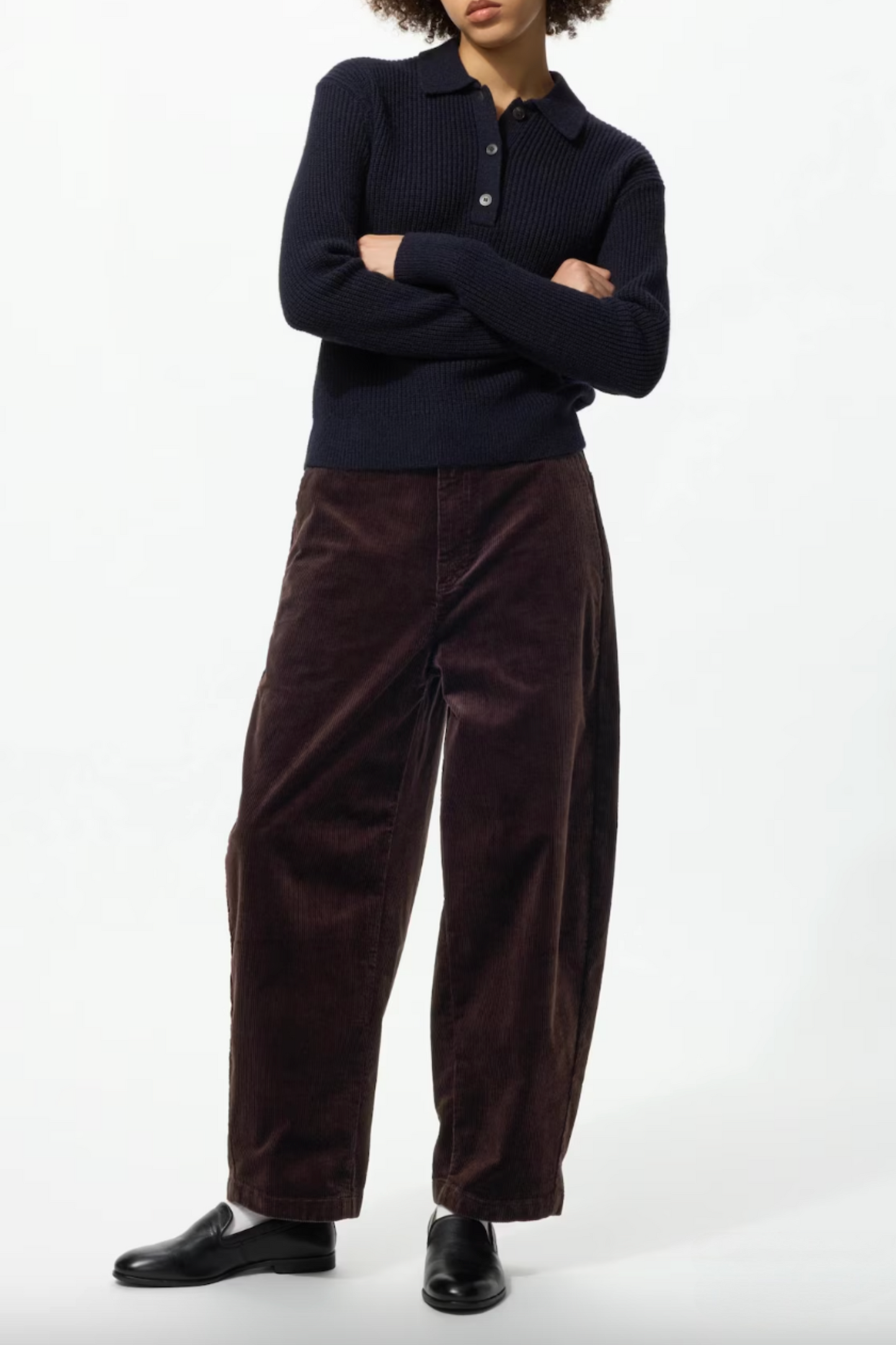 Corduroy Curve Trousers (Shorter)