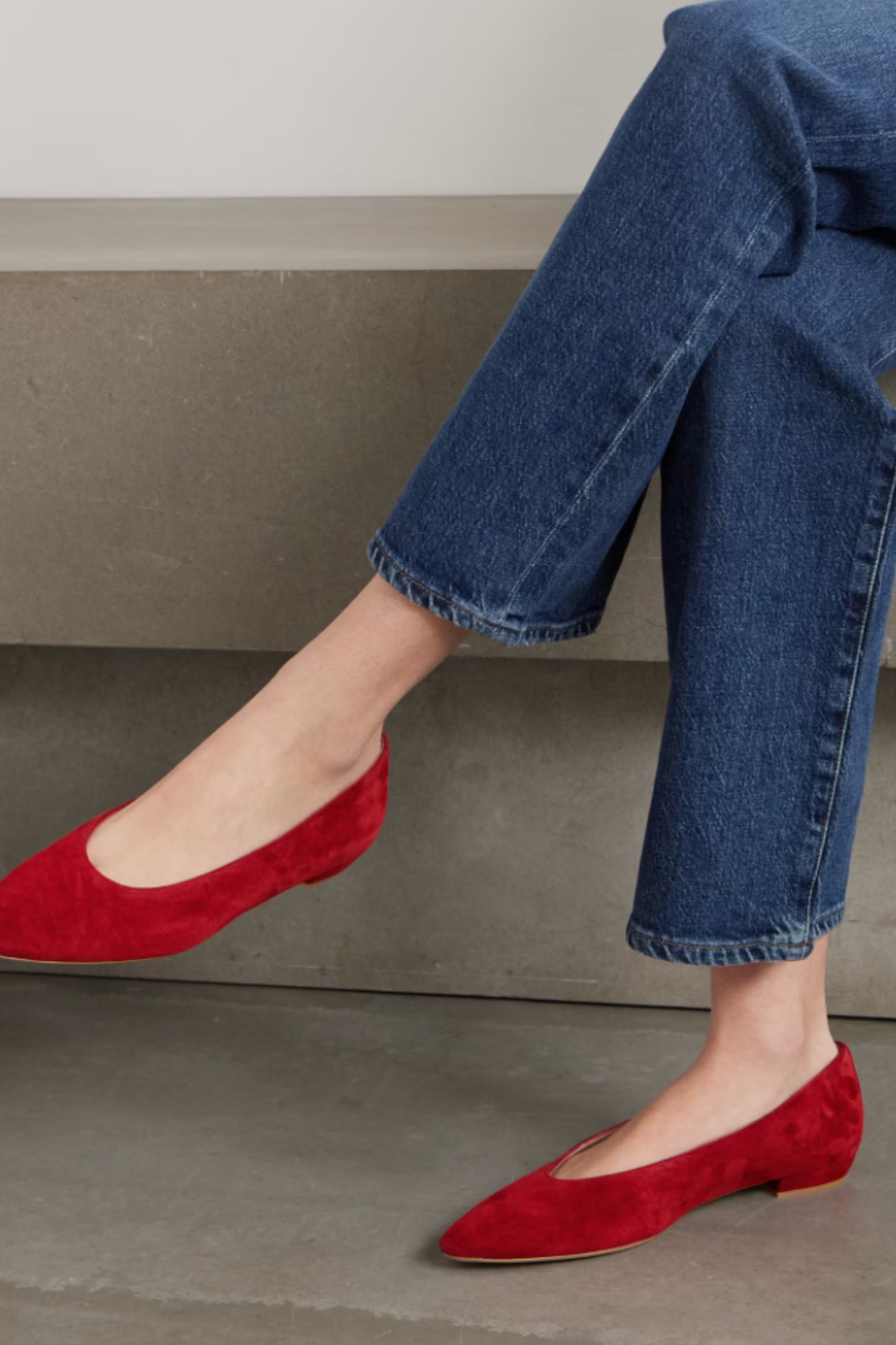 Amelia suede point-toe flats