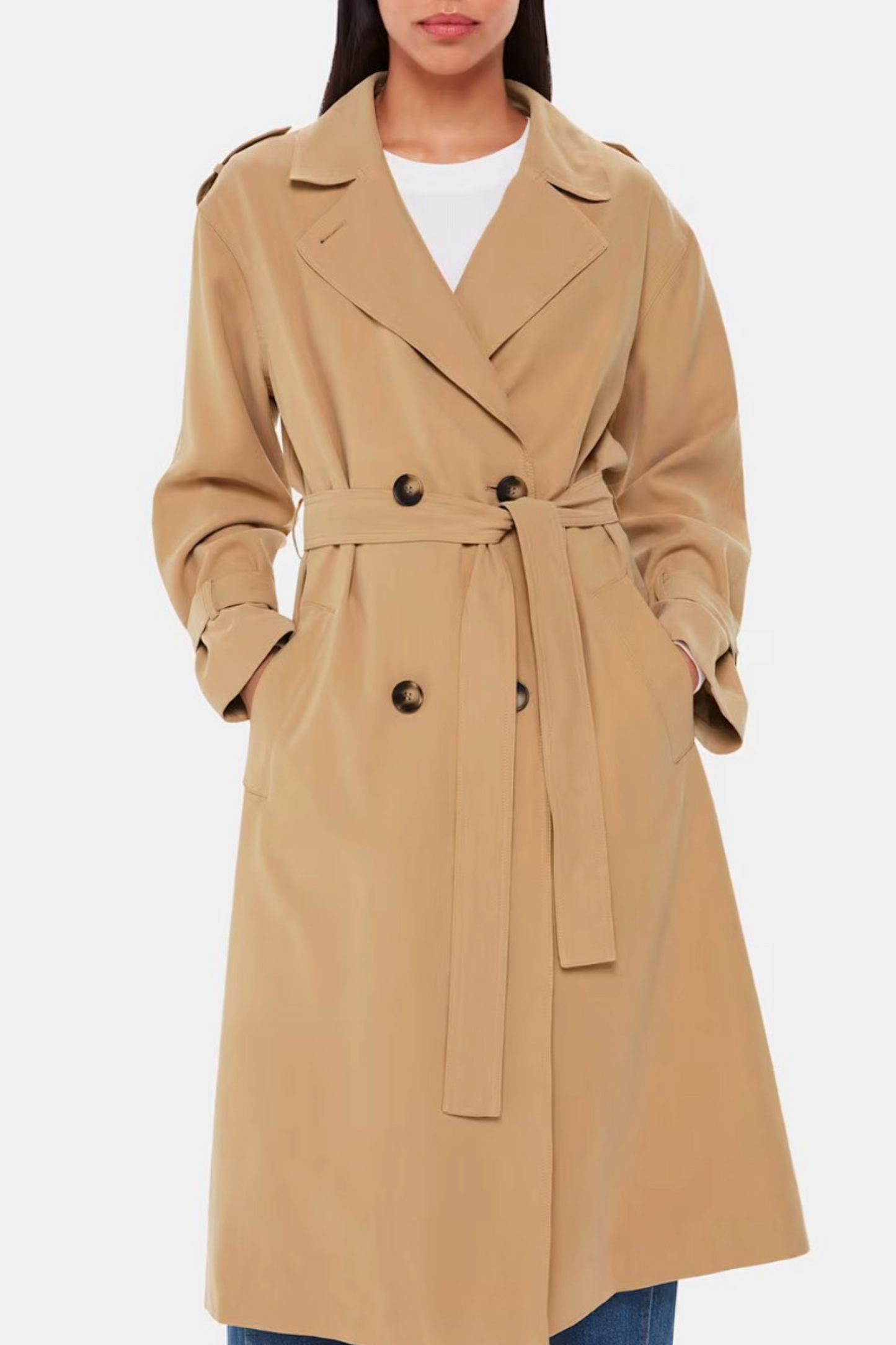 Neutral Riley Trench Coat