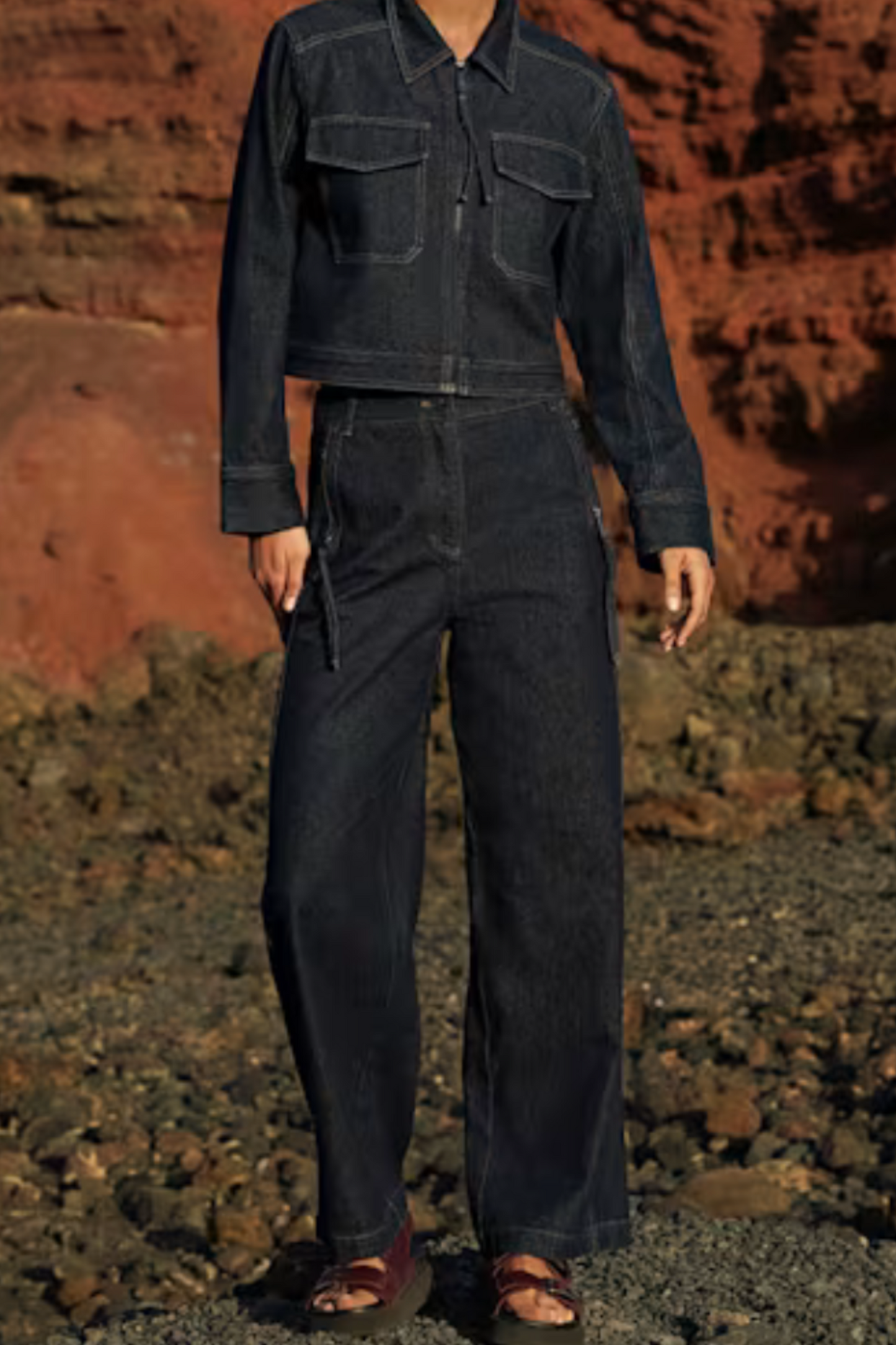 Sandy Western Denim Trouser