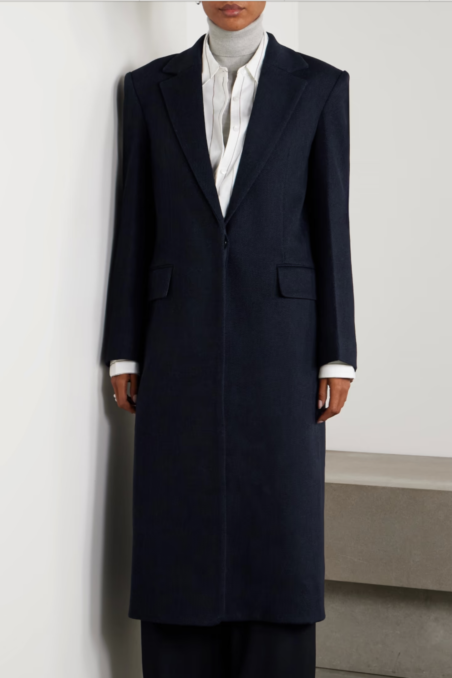 Mattie wool-blend twill coat