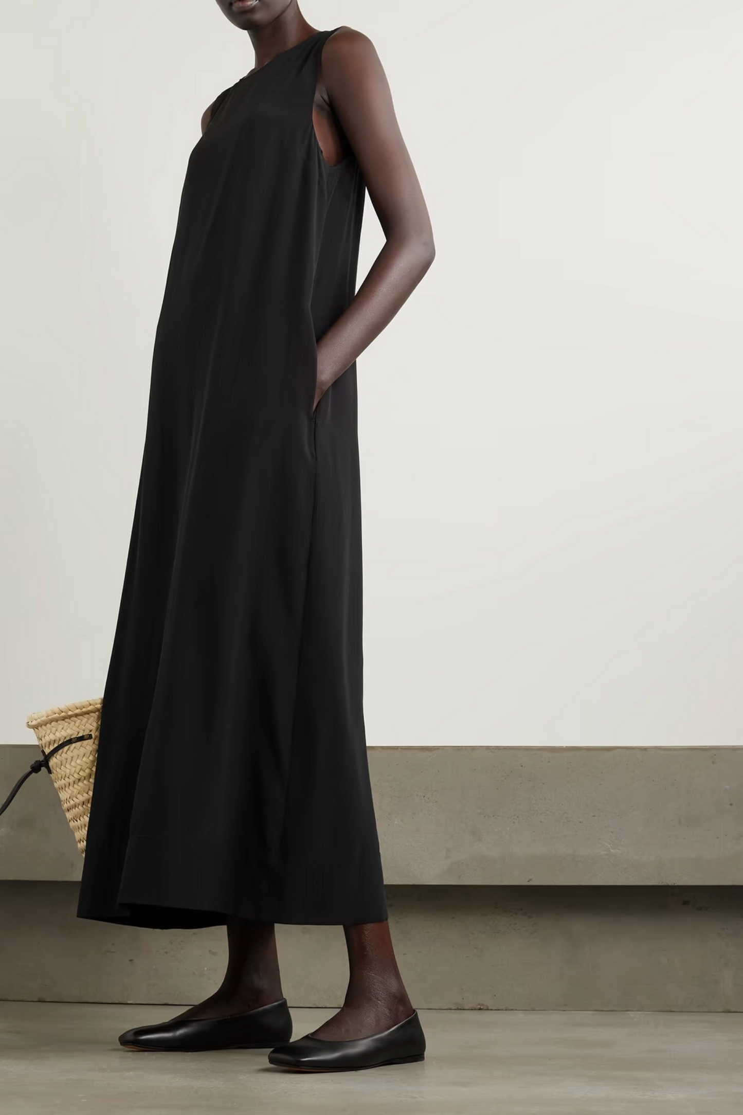MATTEAU + NET SUSTAIN organic silk crepe de chine maxi dress